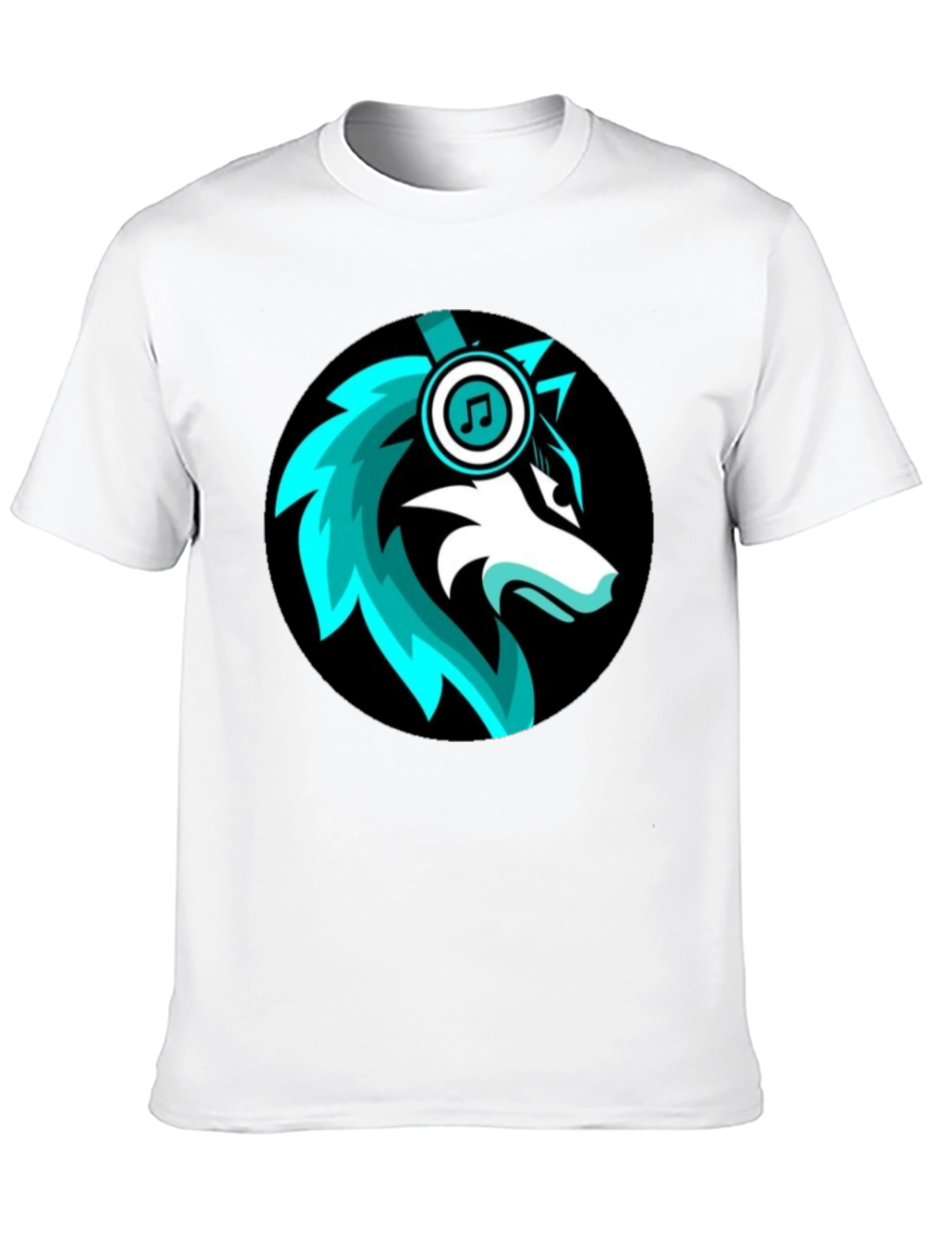 Wolf DJ Black T-Shirt - Music Lover Apparel
