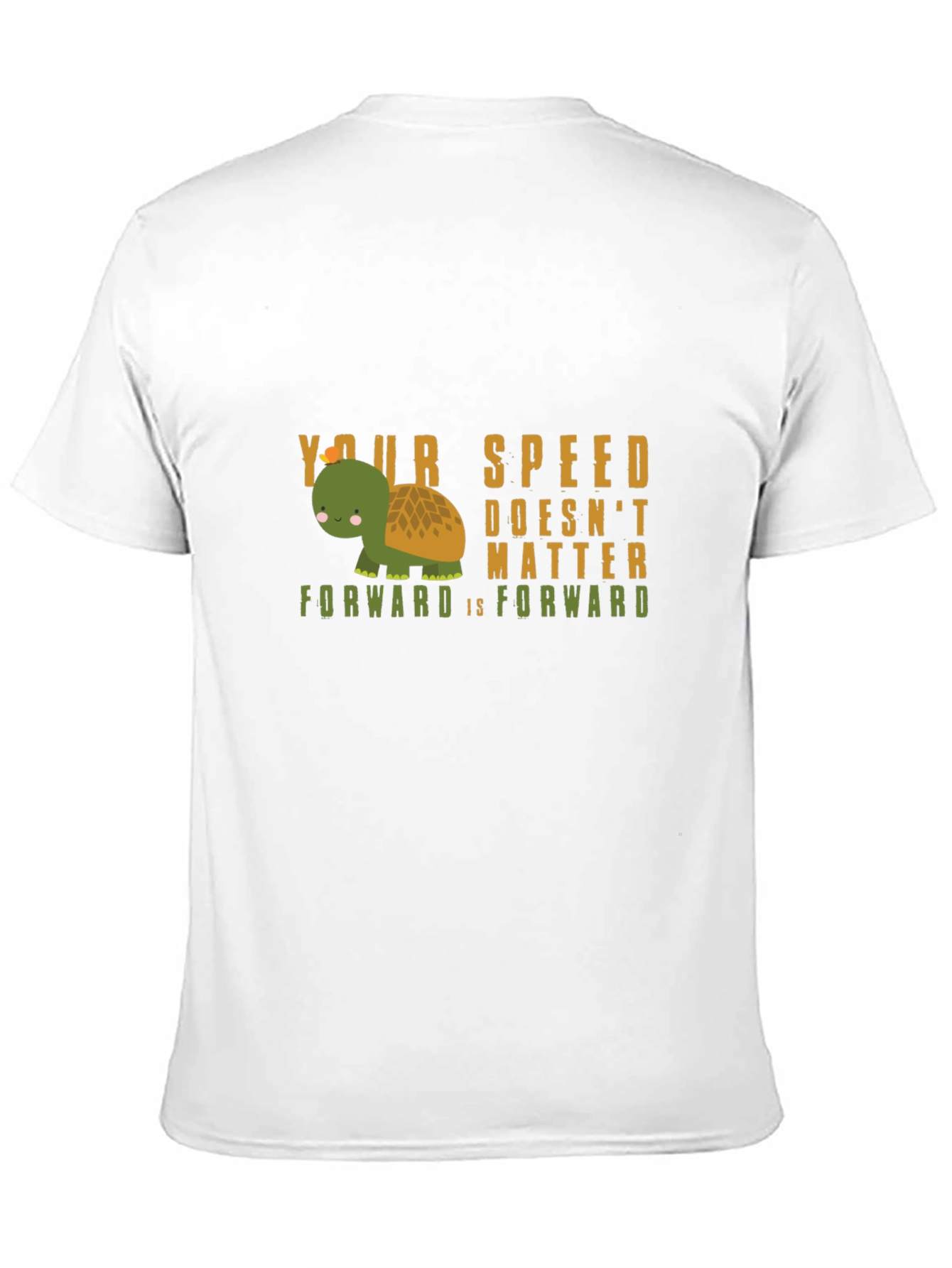 Turtle Your Speed Doesnt Matter Black T-Shirt