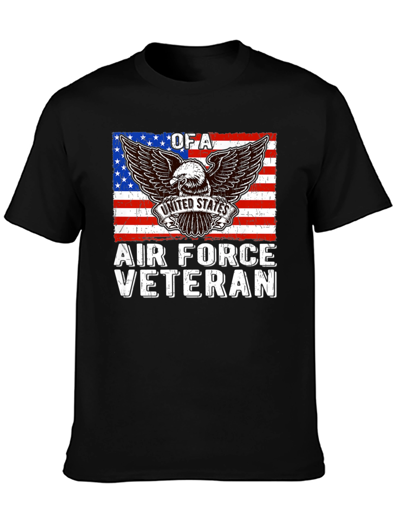 Air Force Veteran T-Shirt USA Flag Eagle