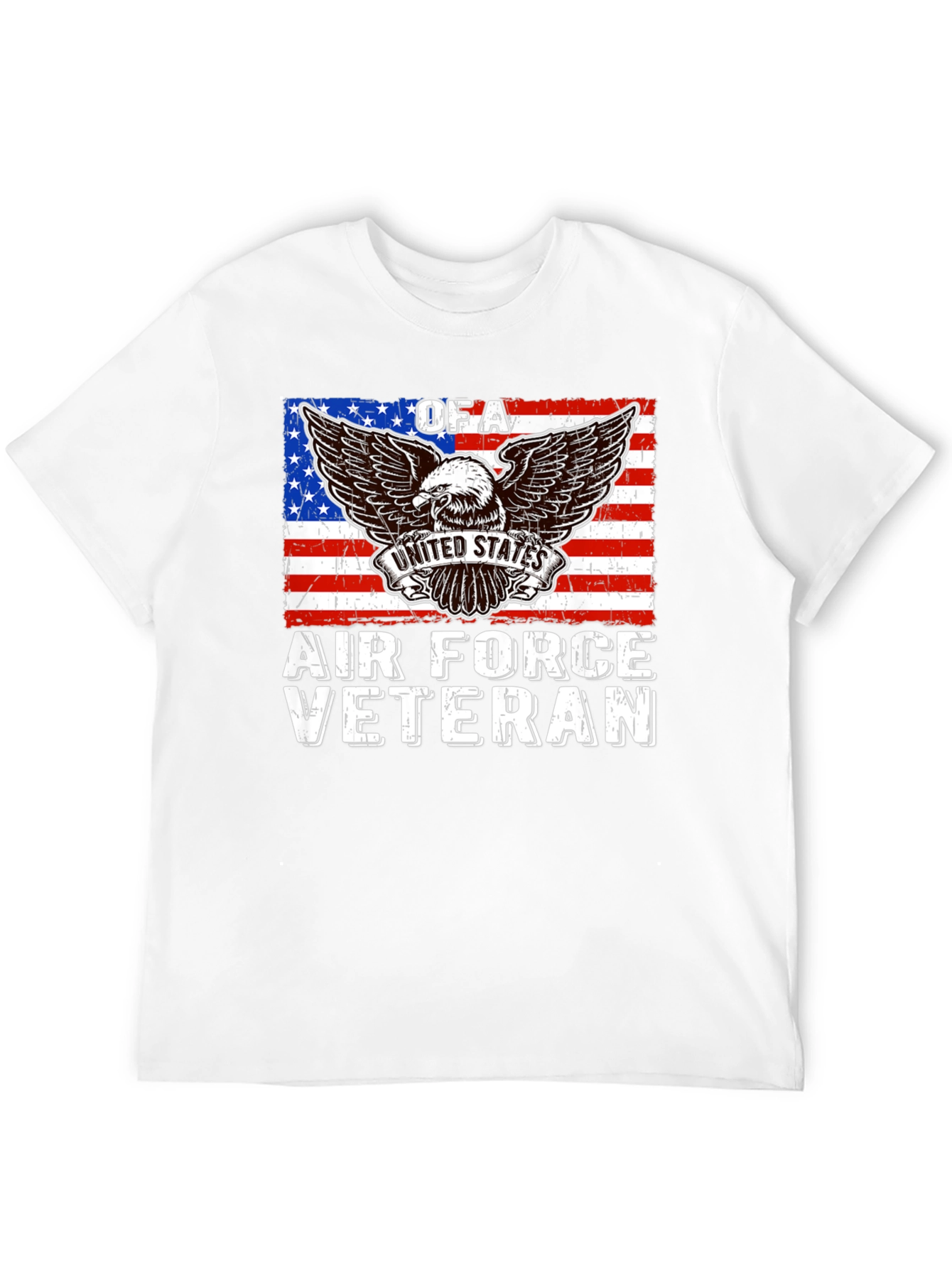 Air Force Veteran T-Shirt USA Flag Eagle