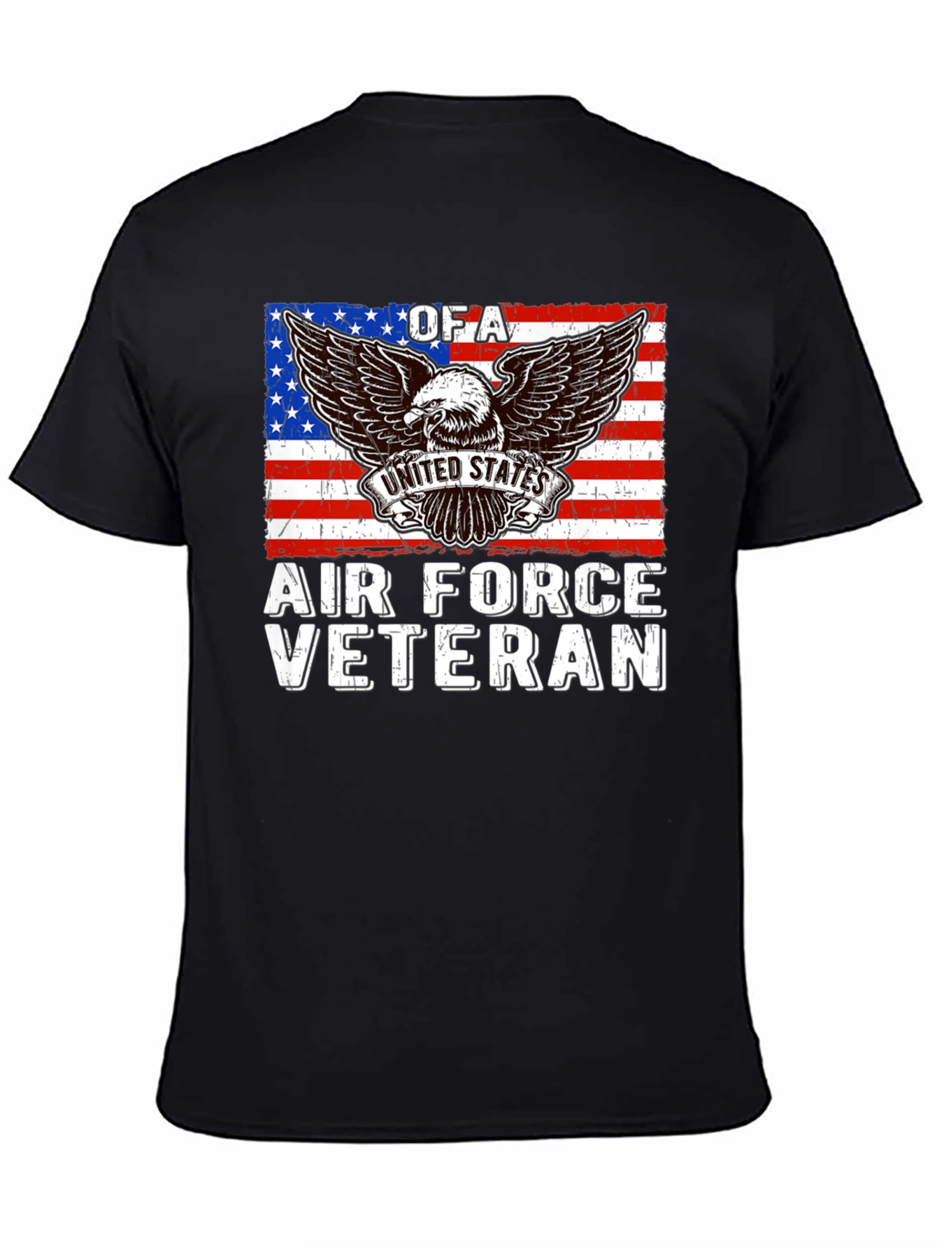 Air Force Veteran T-Shirt USA Flag Eagle