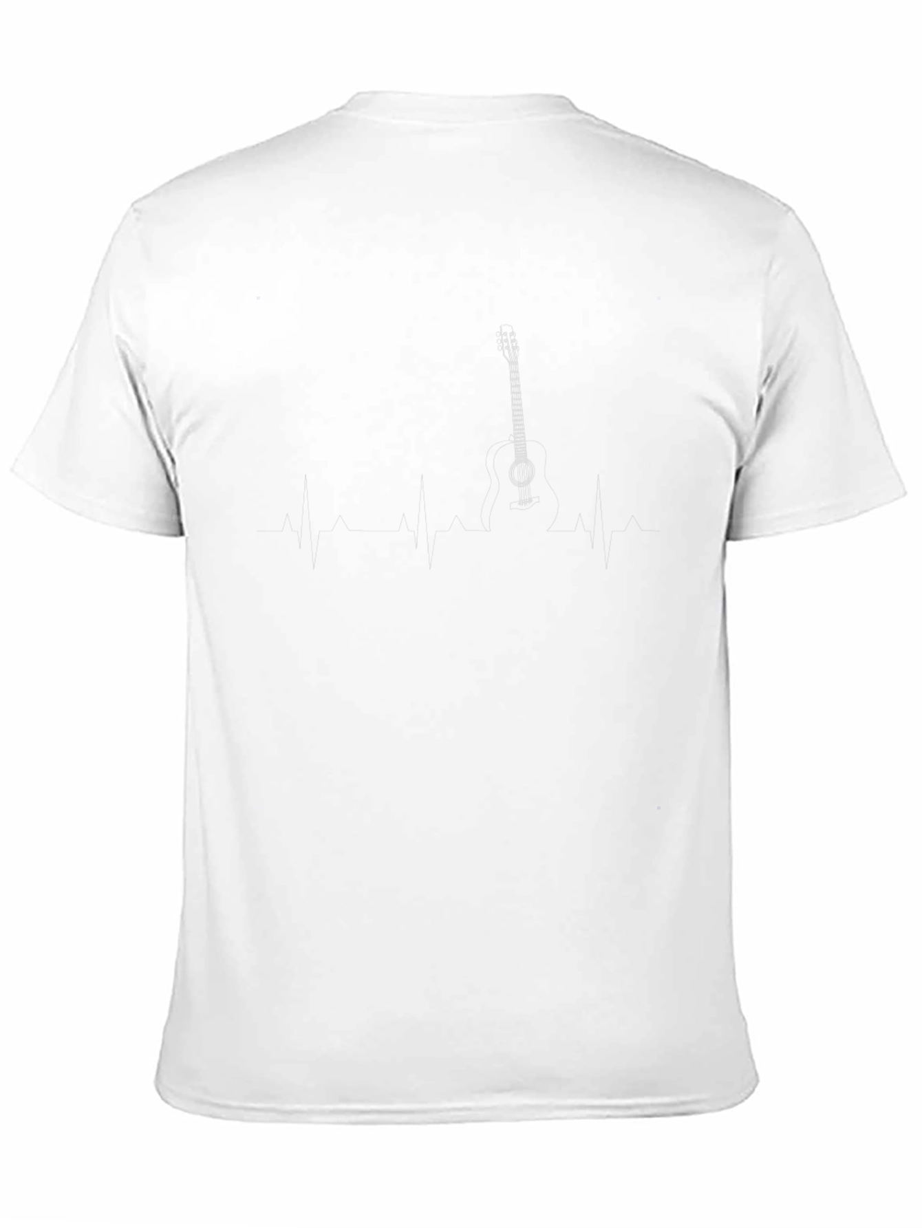 Mens Black Guitar Graphic T-Shirt
