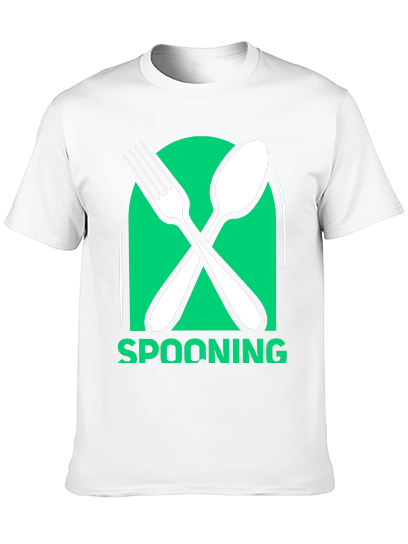 Spooning Utensil Graphic Tee - Casual Black T-Shirt