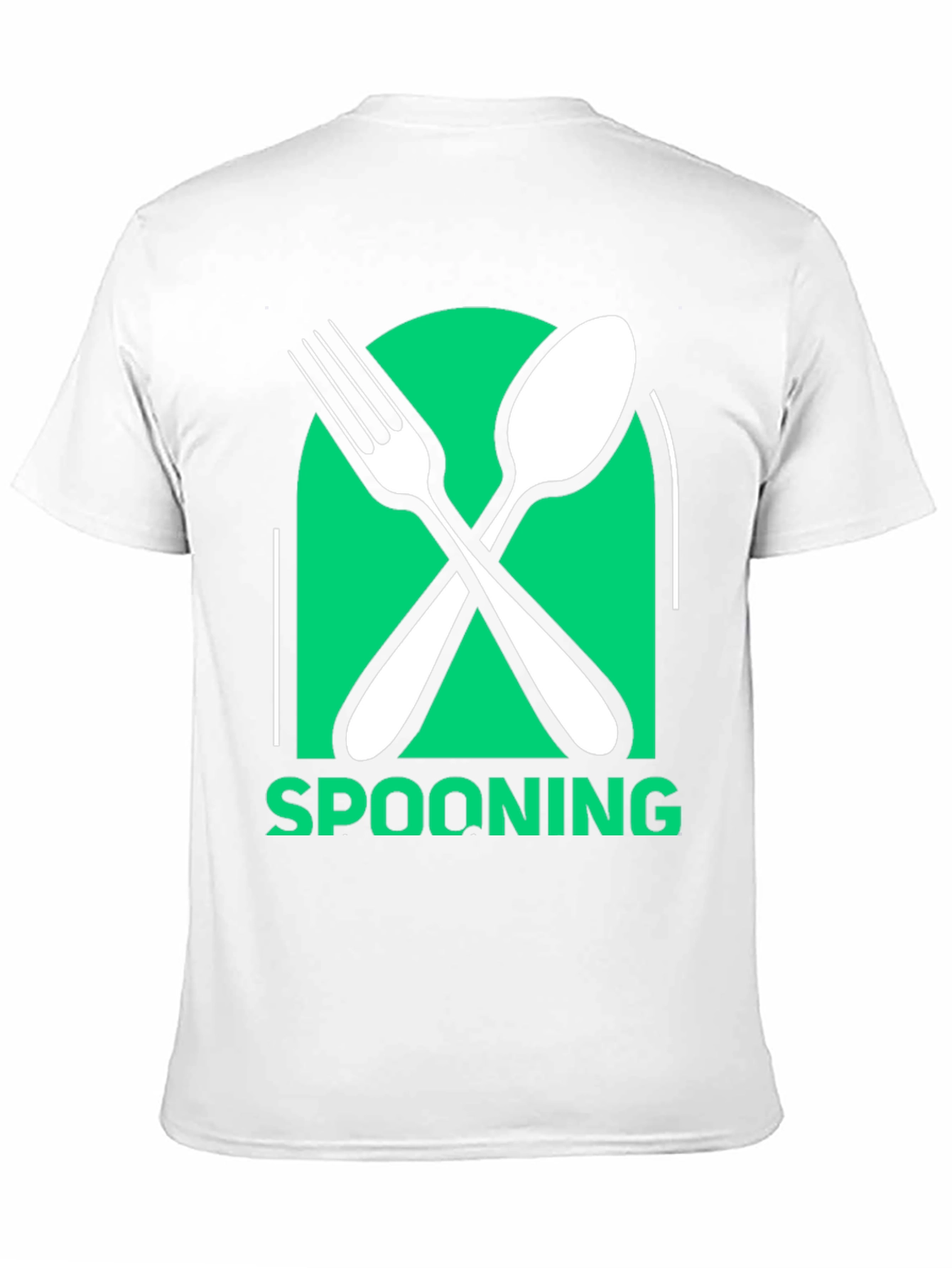 Spooning Utensil Graphic Tee - Casual Black T-Shirt