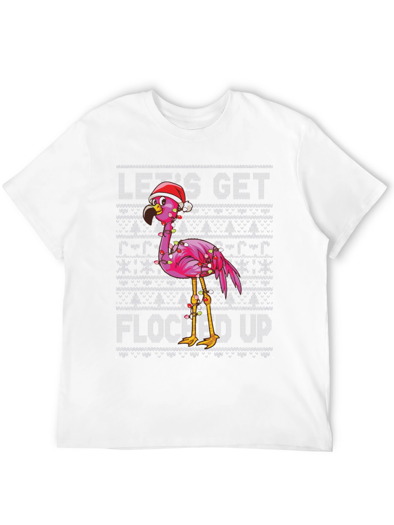 Festive Flamingo Christmas Graphic Tee