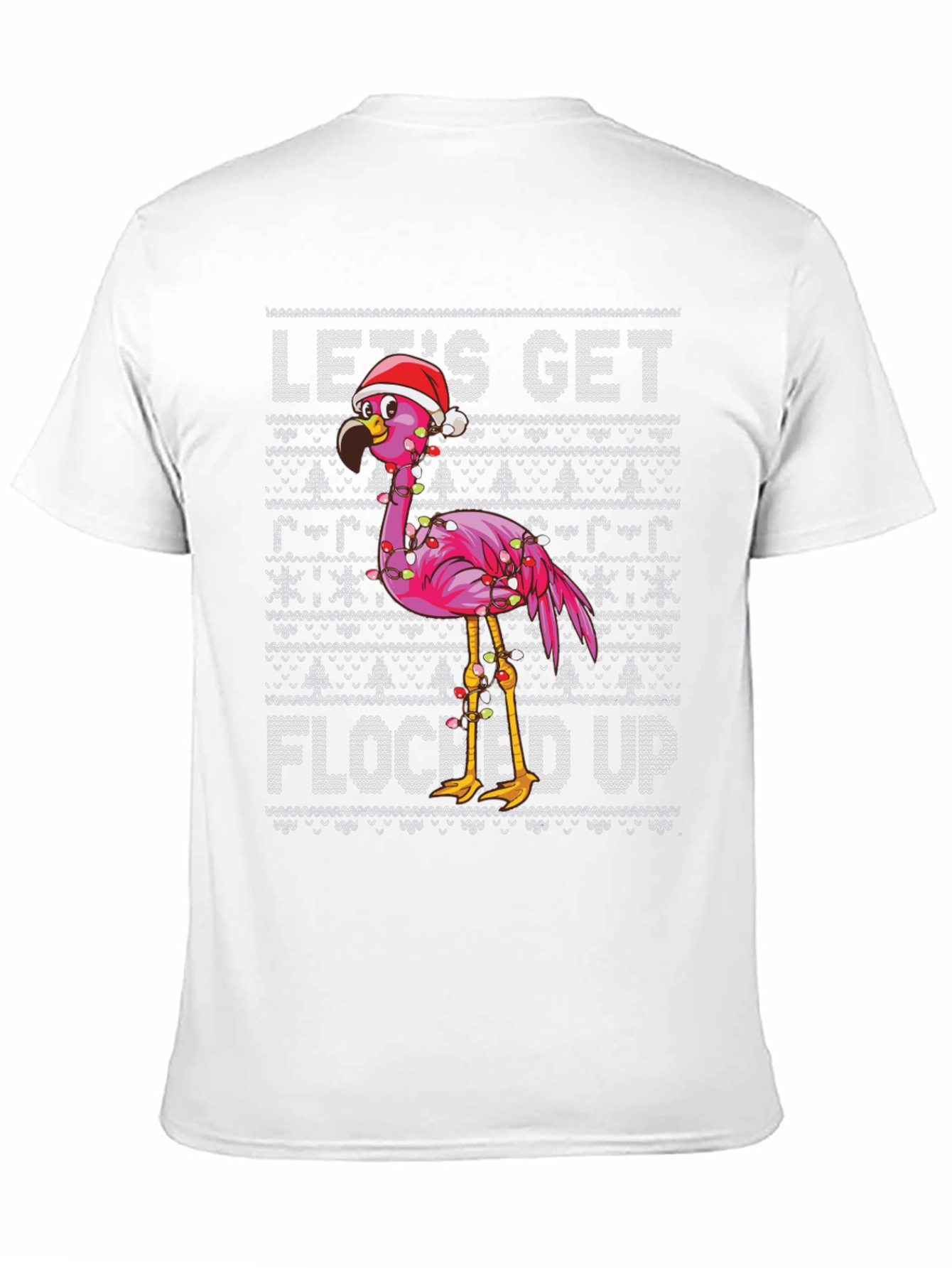 Festive Flamingo Christmas Graphic Tee