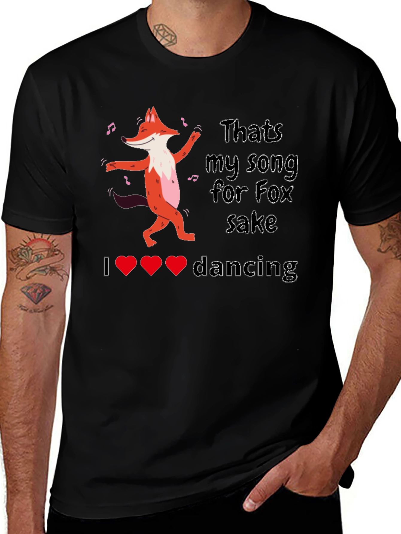 Dancing Fox Graphic Tee - Thats My Song!