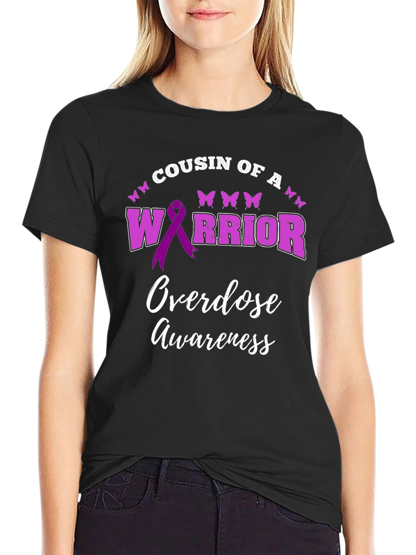 Cousin of A Warrior Overdose Awareness Graphic Tee