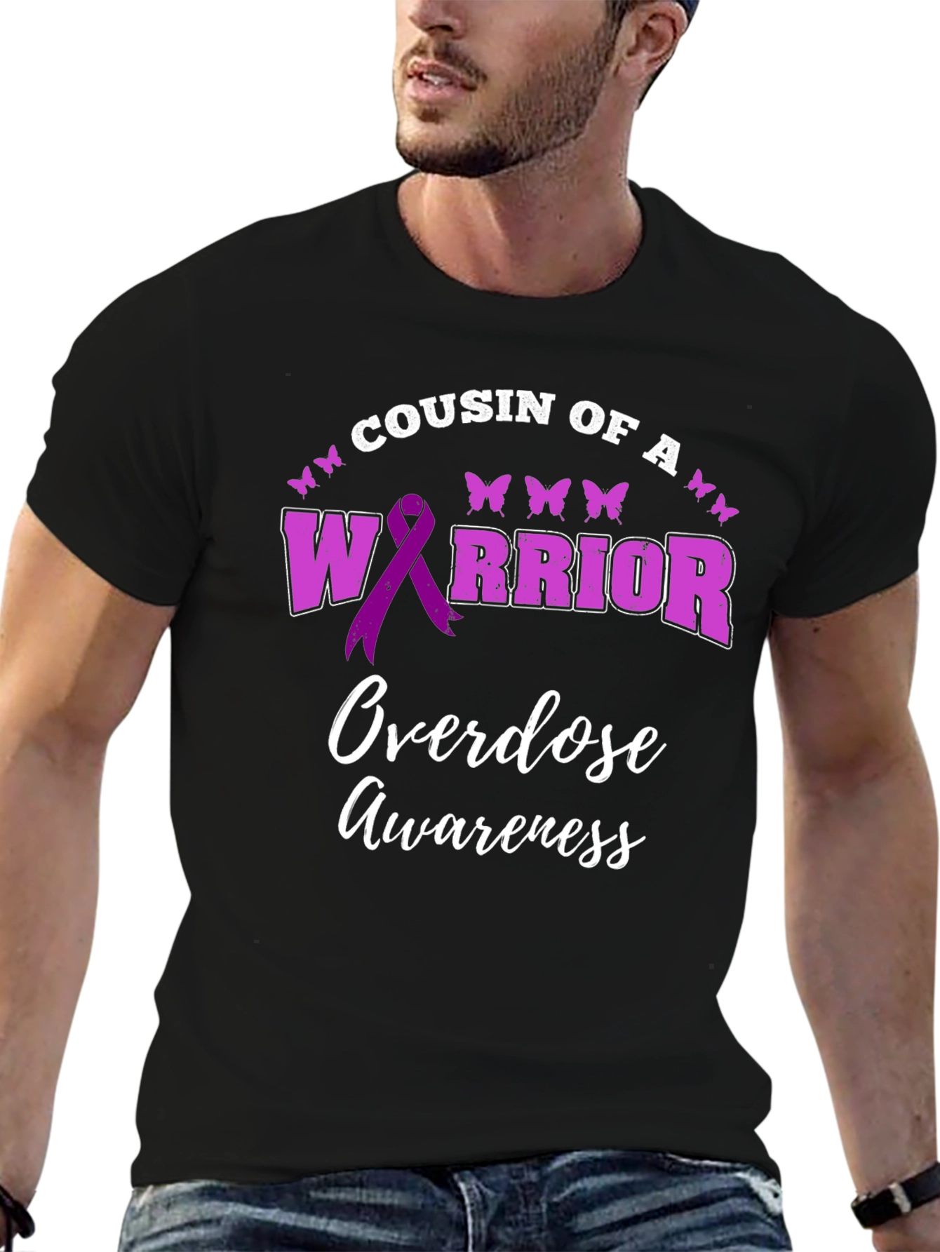 Cousin of A Warrior Overdose Awareness Graphic Tee