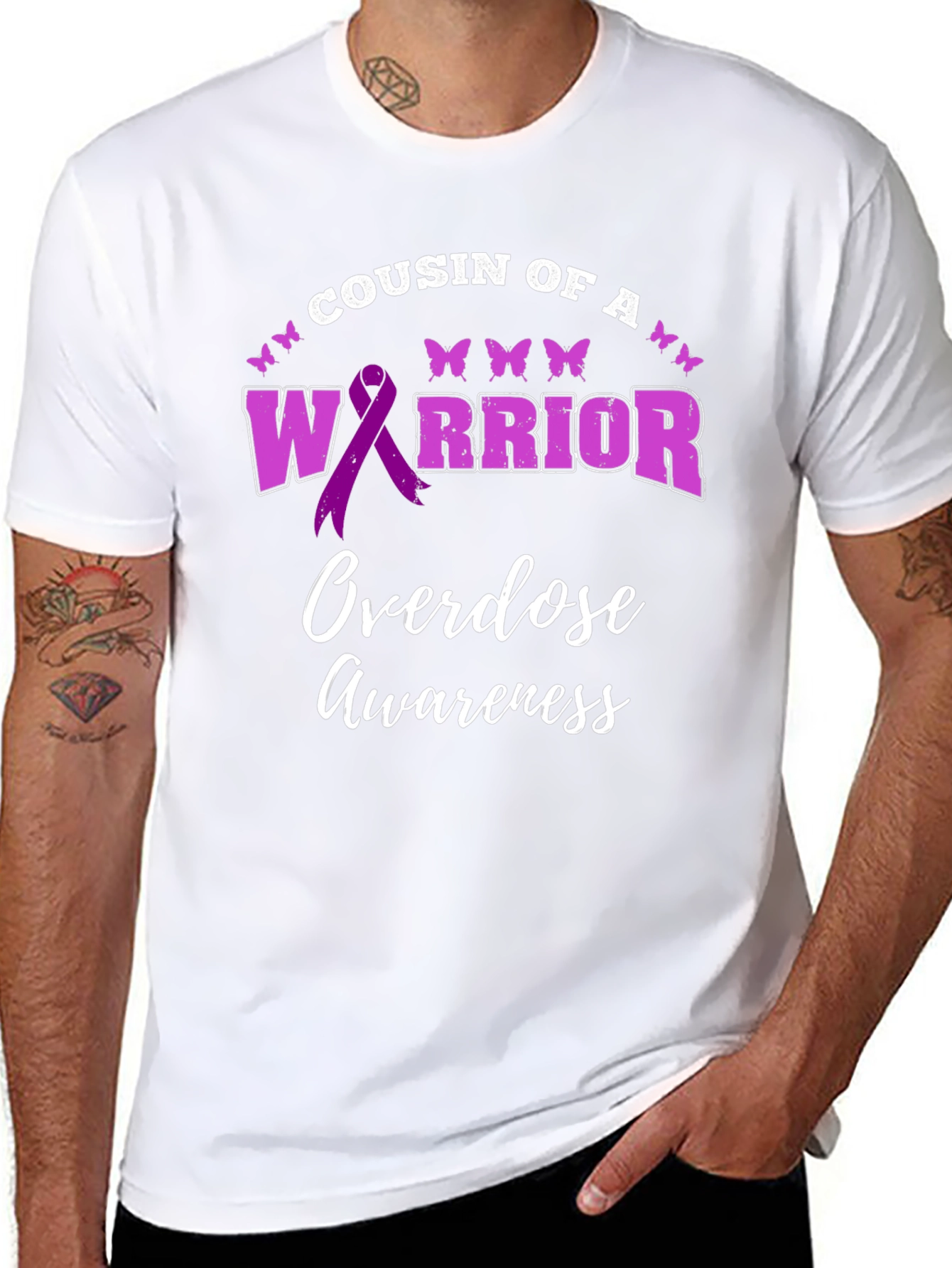 Cousin of A Warrior Overdose Awareness Graphic Tee