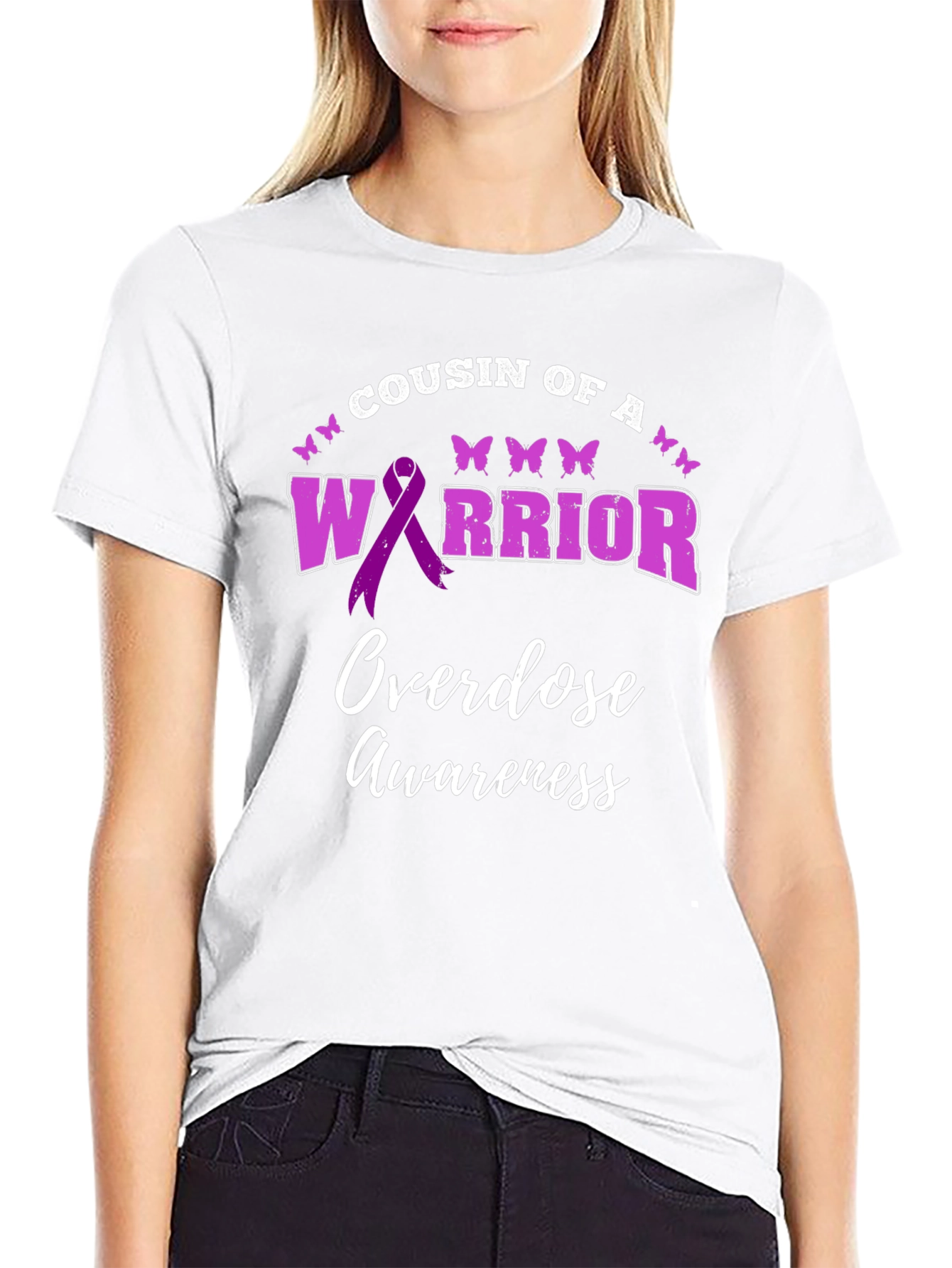Cousin of A Warrior Overdose Awareness Graphic Tee