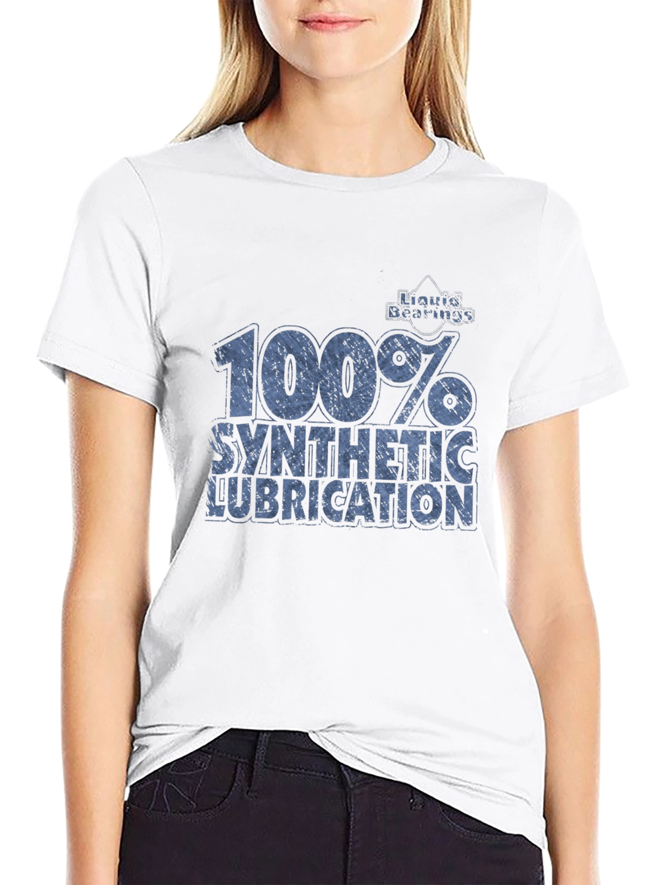 100% Synthetic Lubrication Black T-Shirt