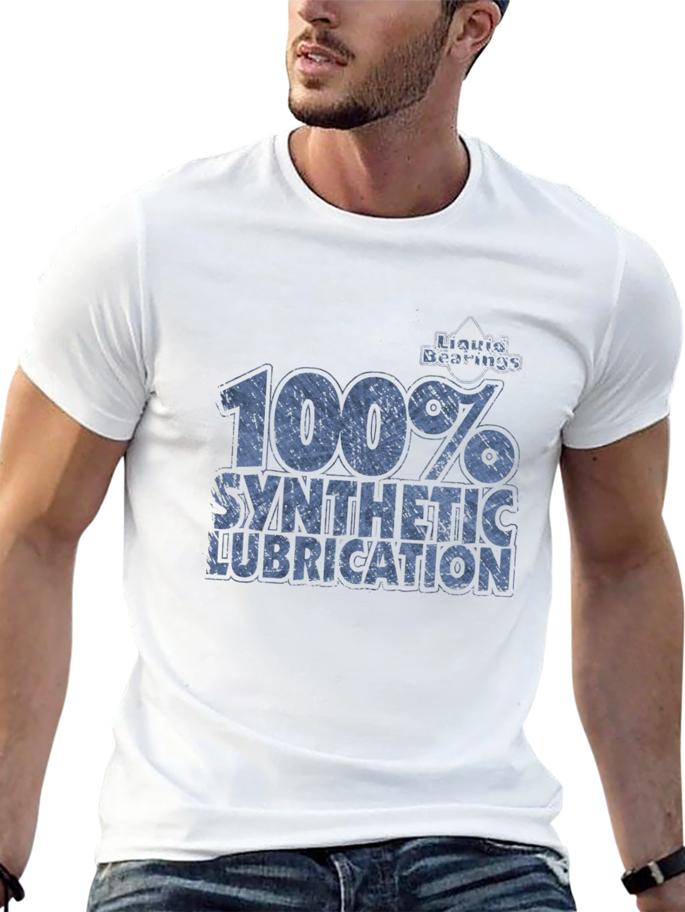 100% Synthetic Lubrication Black T-Shirt