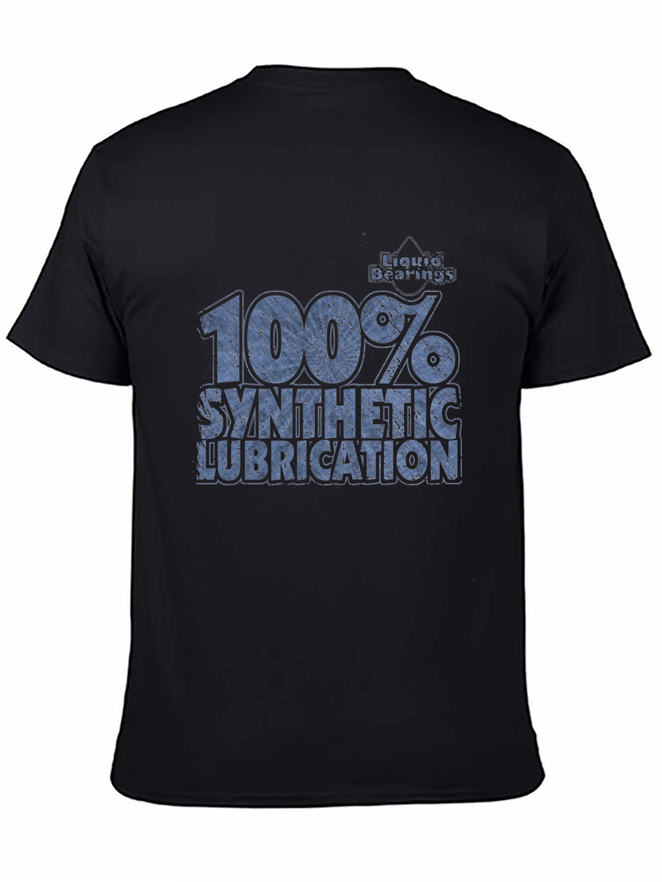 100% Synthetic Lubrication Black T-Shirt
