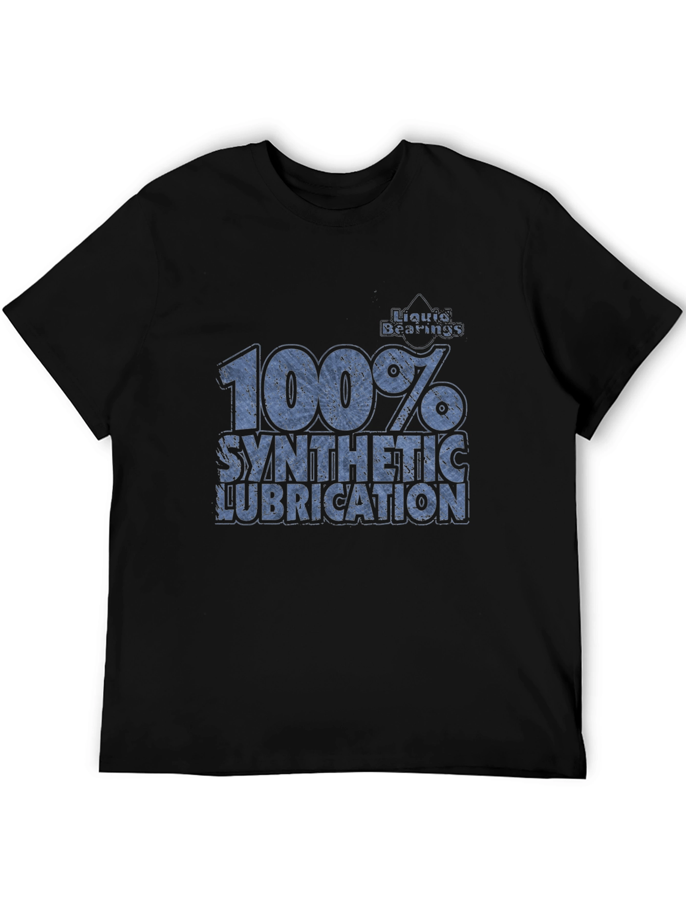 100% Synthetic Lubrication Black T-Shirt