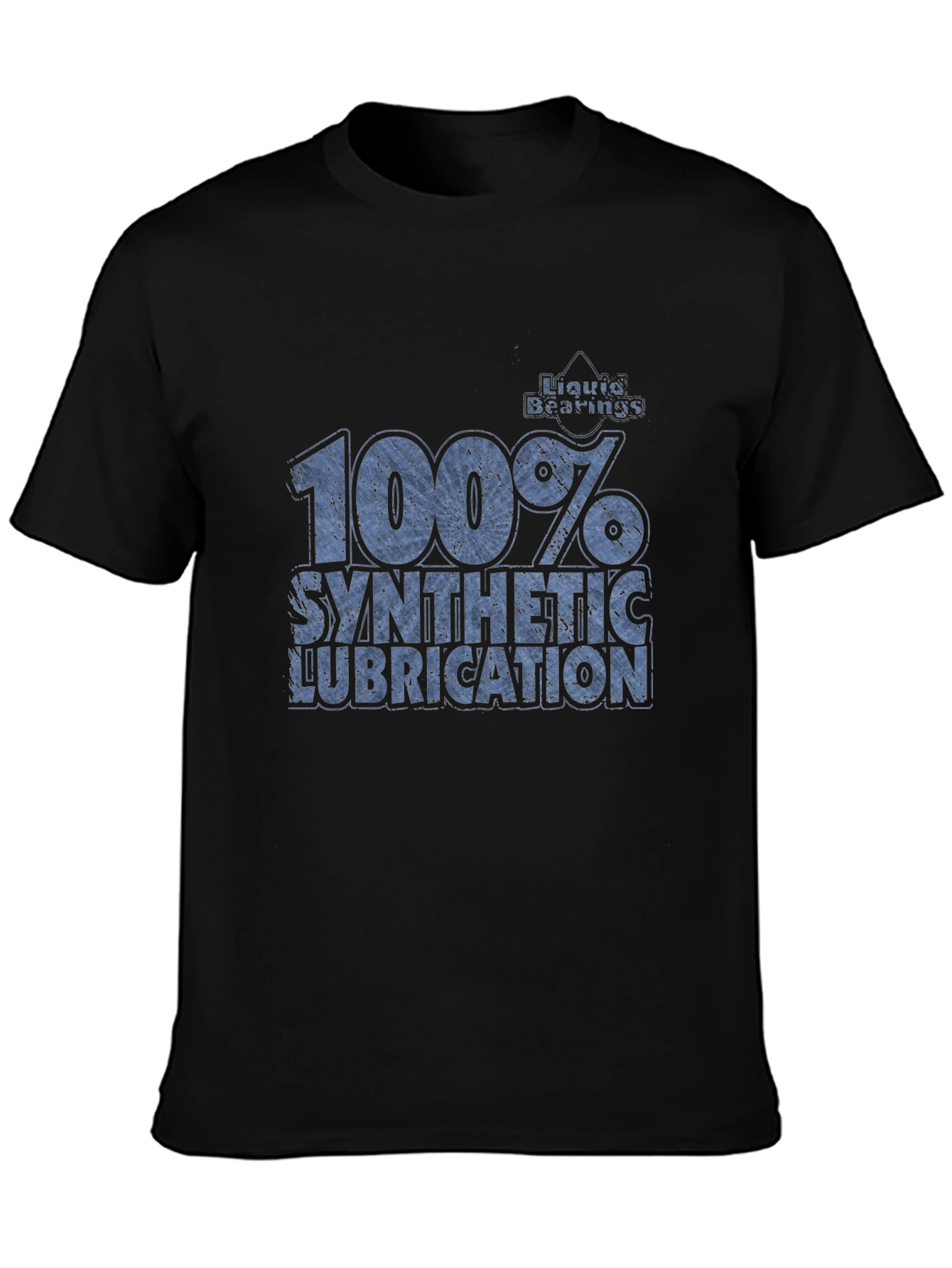 100% Synthetic Lubrication Black T-Shirt