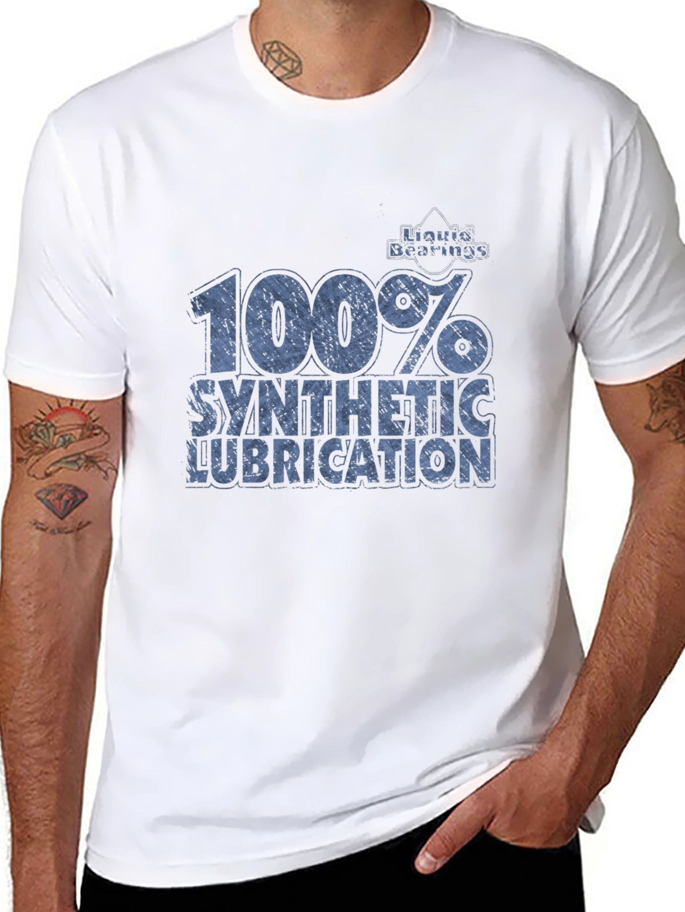 100% Synthetic Lubrication Black T-Shirt