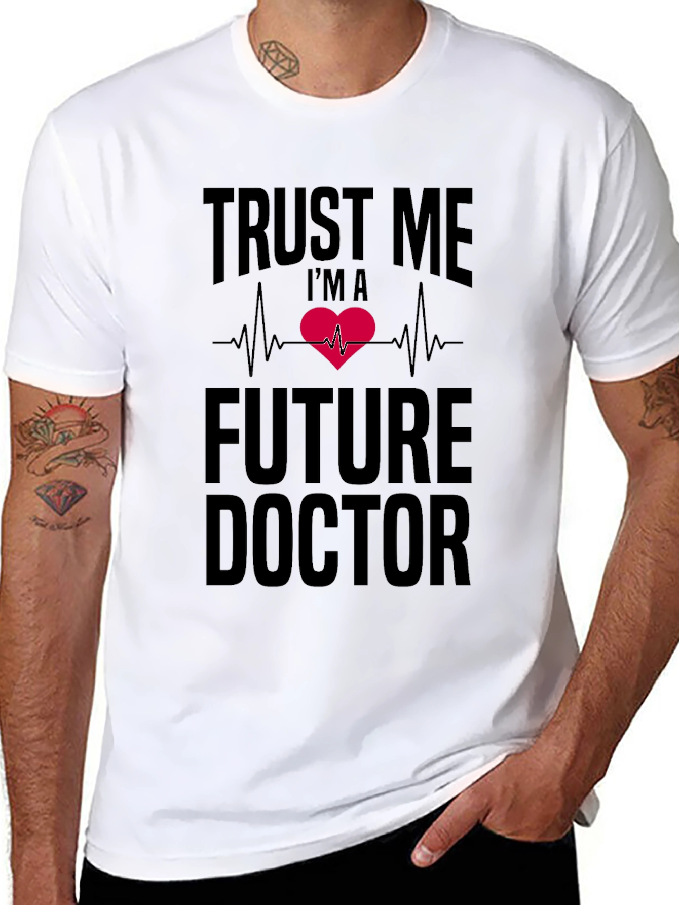 Future Doctor Heartbeat T-Shirt - Trust Me Print