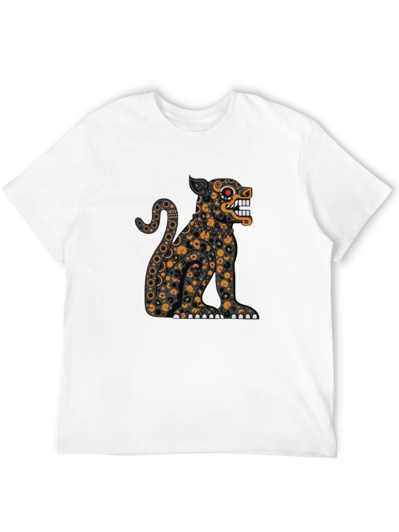 Aztec Jaguar Graphic Tee - Stylish Black T-Shirt