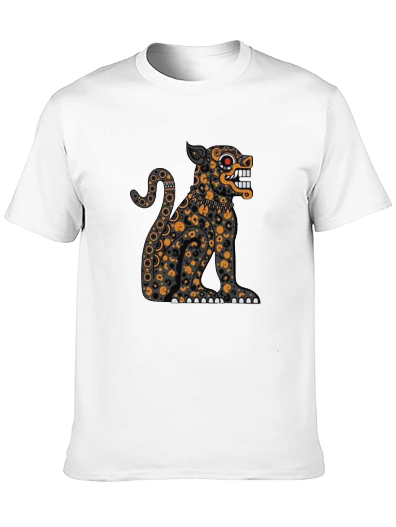 Aztec Jaguar Graphic Tee - Stylish Black T-Shirt