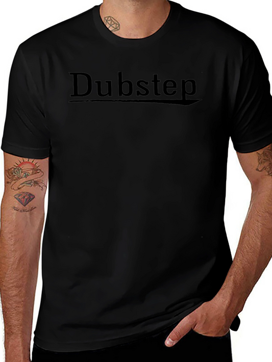 Dubstep Graphic Print Black T-Shirt