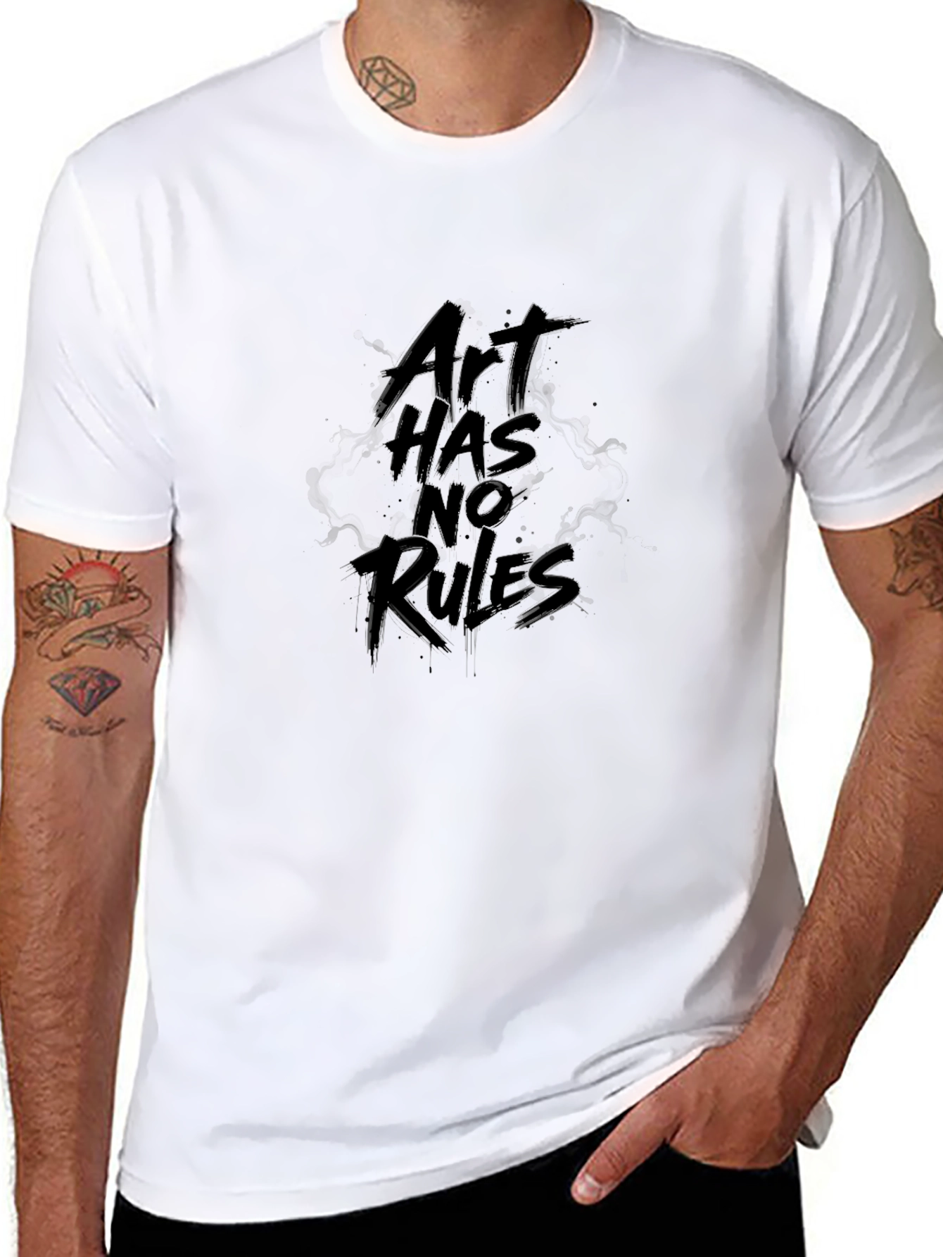 Art Has No Rules Black Graphic Tee