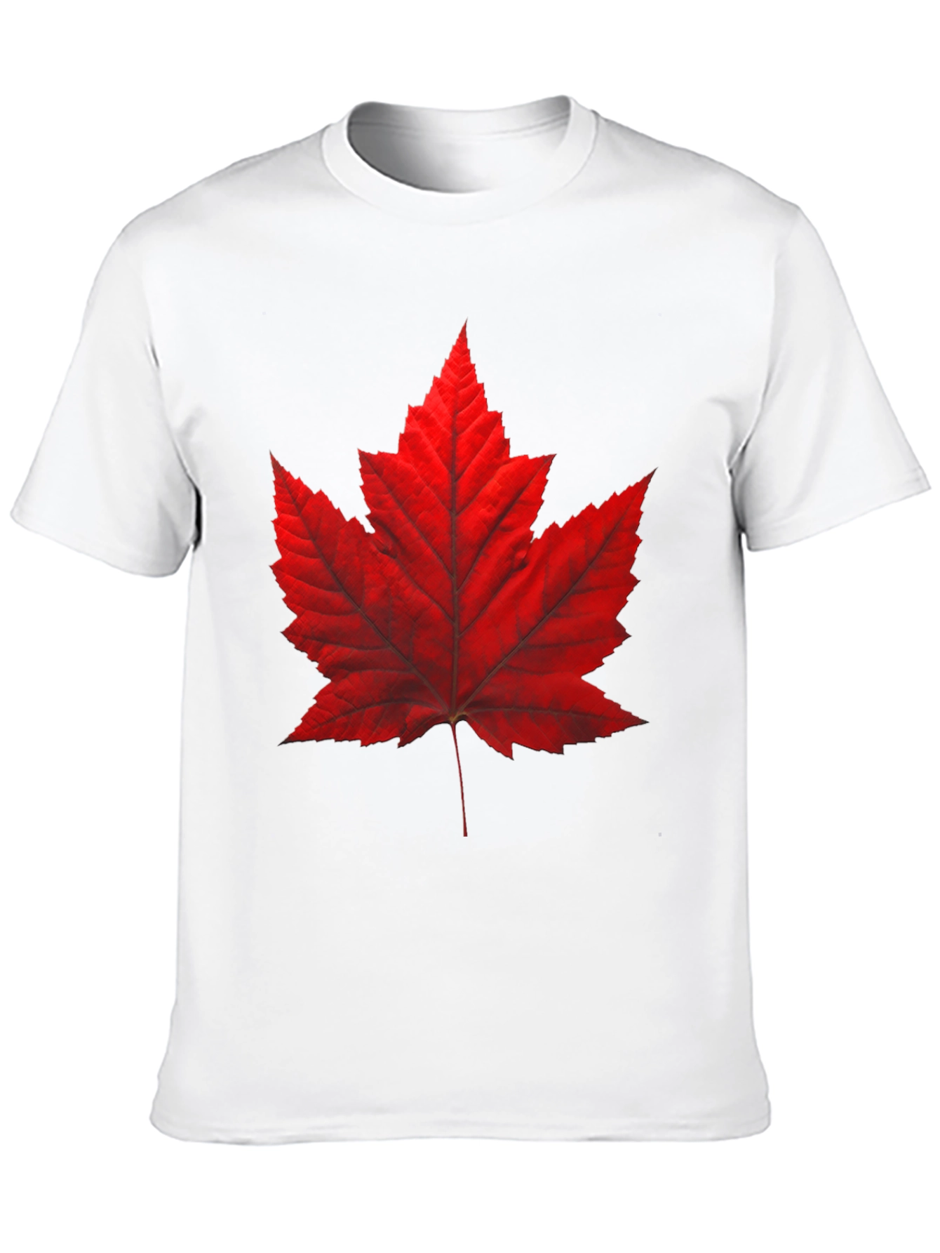 Maple Leaf Graphic Tee - Casual Black T-Shirt