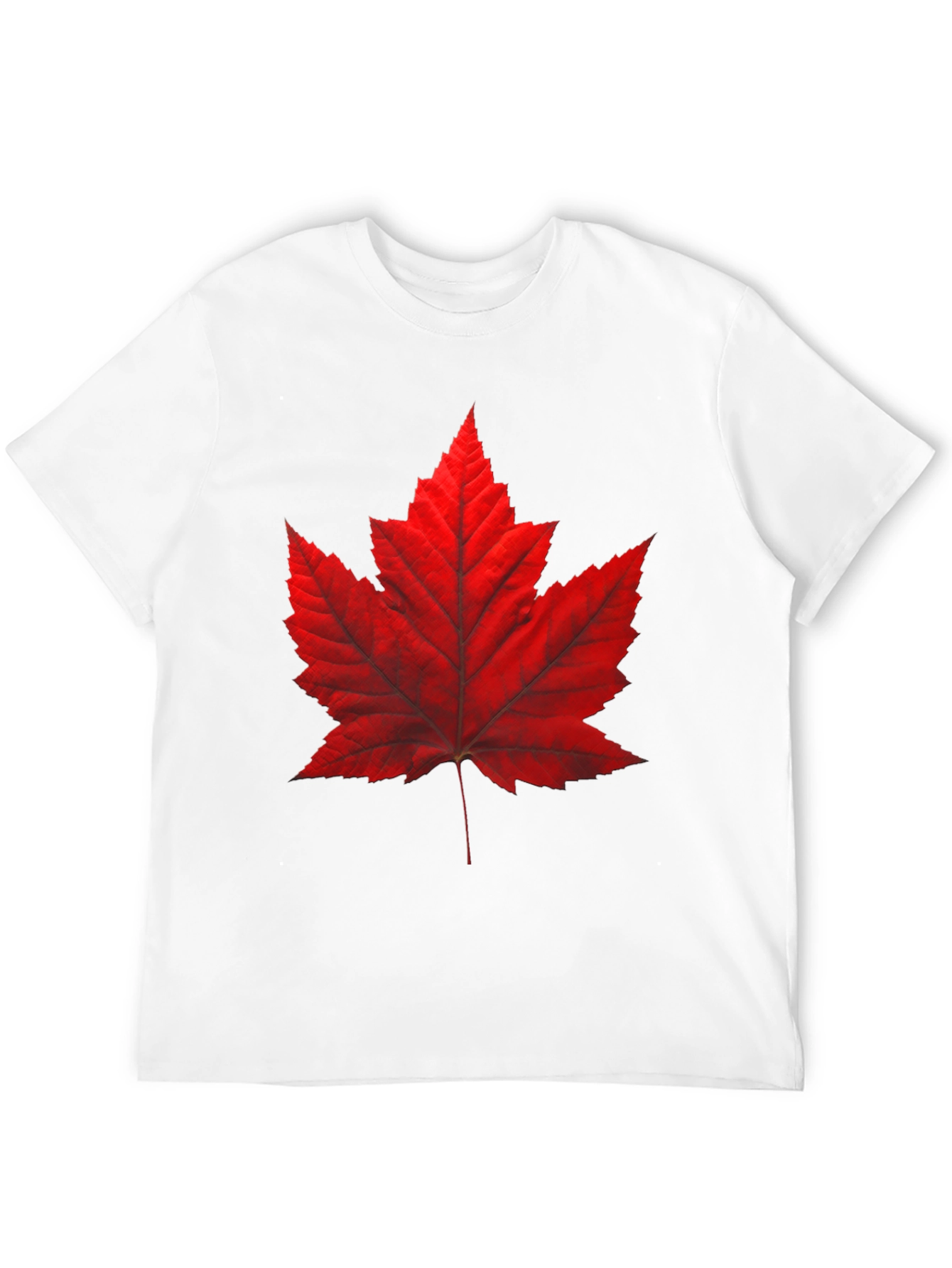 Maple Leaf Graphic Tee - Casual Black T-Shirt