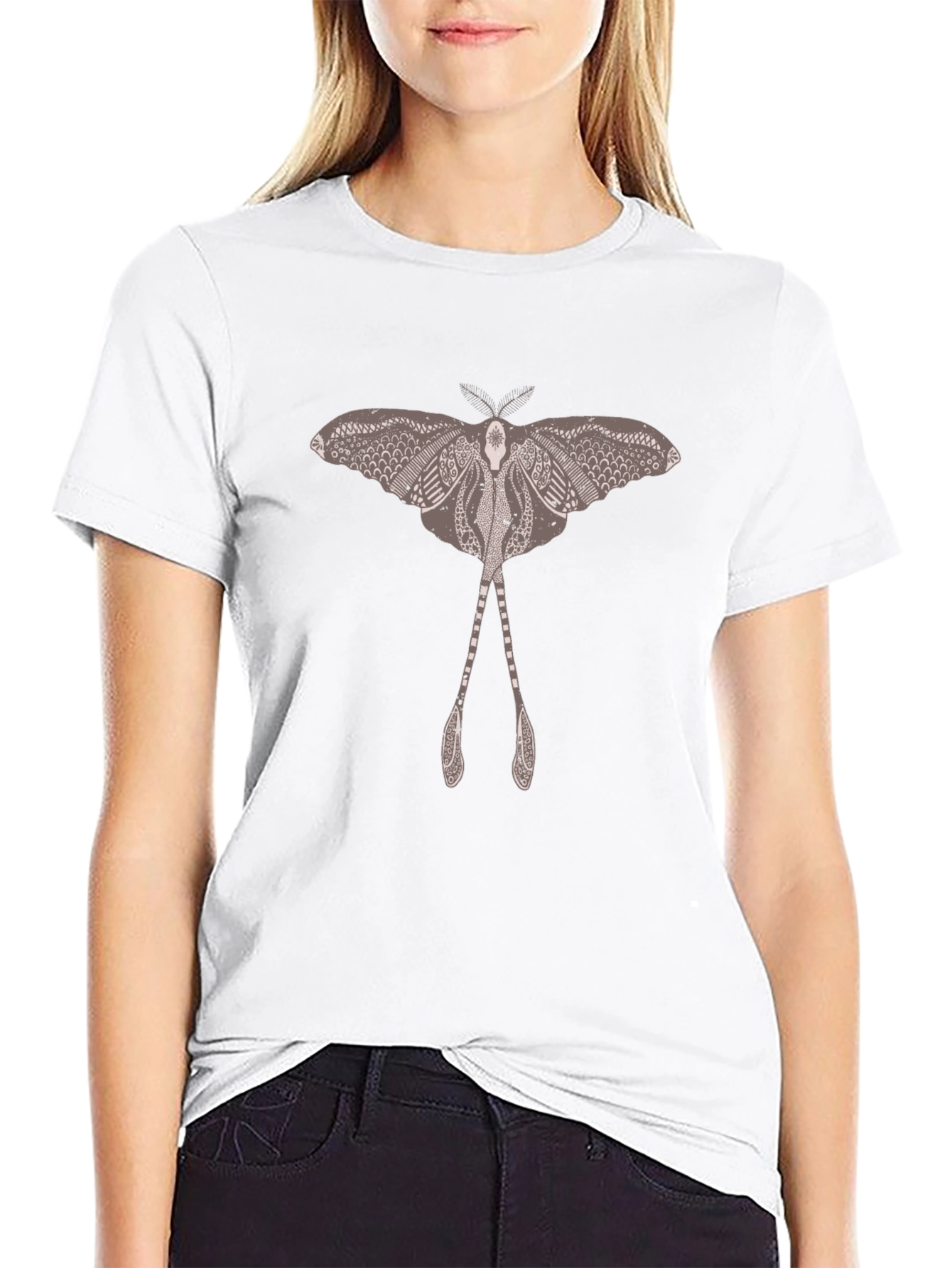 Moth Graphic Tee - Stylish Casual Wear