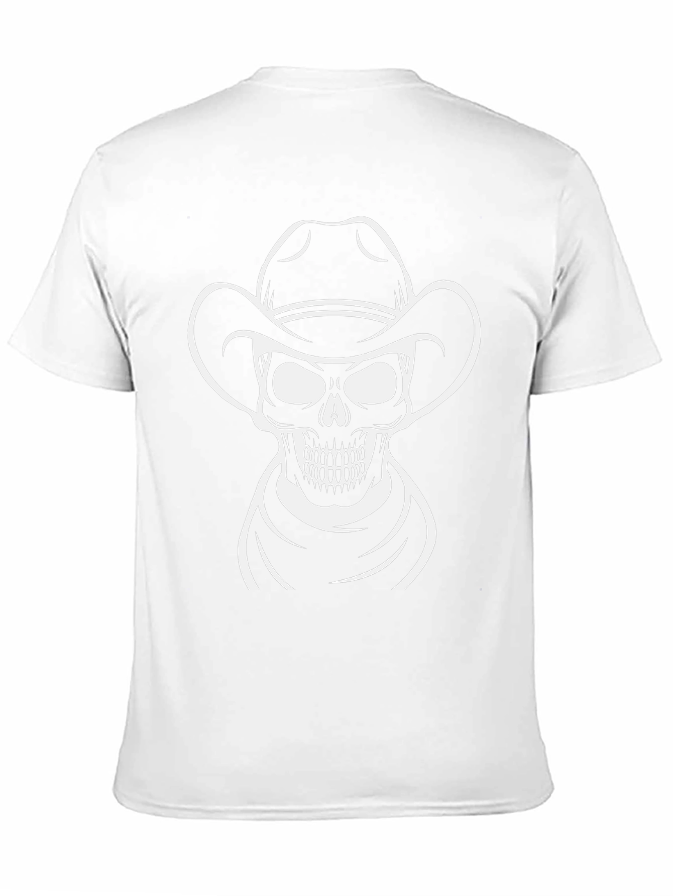 Cowboy Skull Graphic T-Shirt - Black