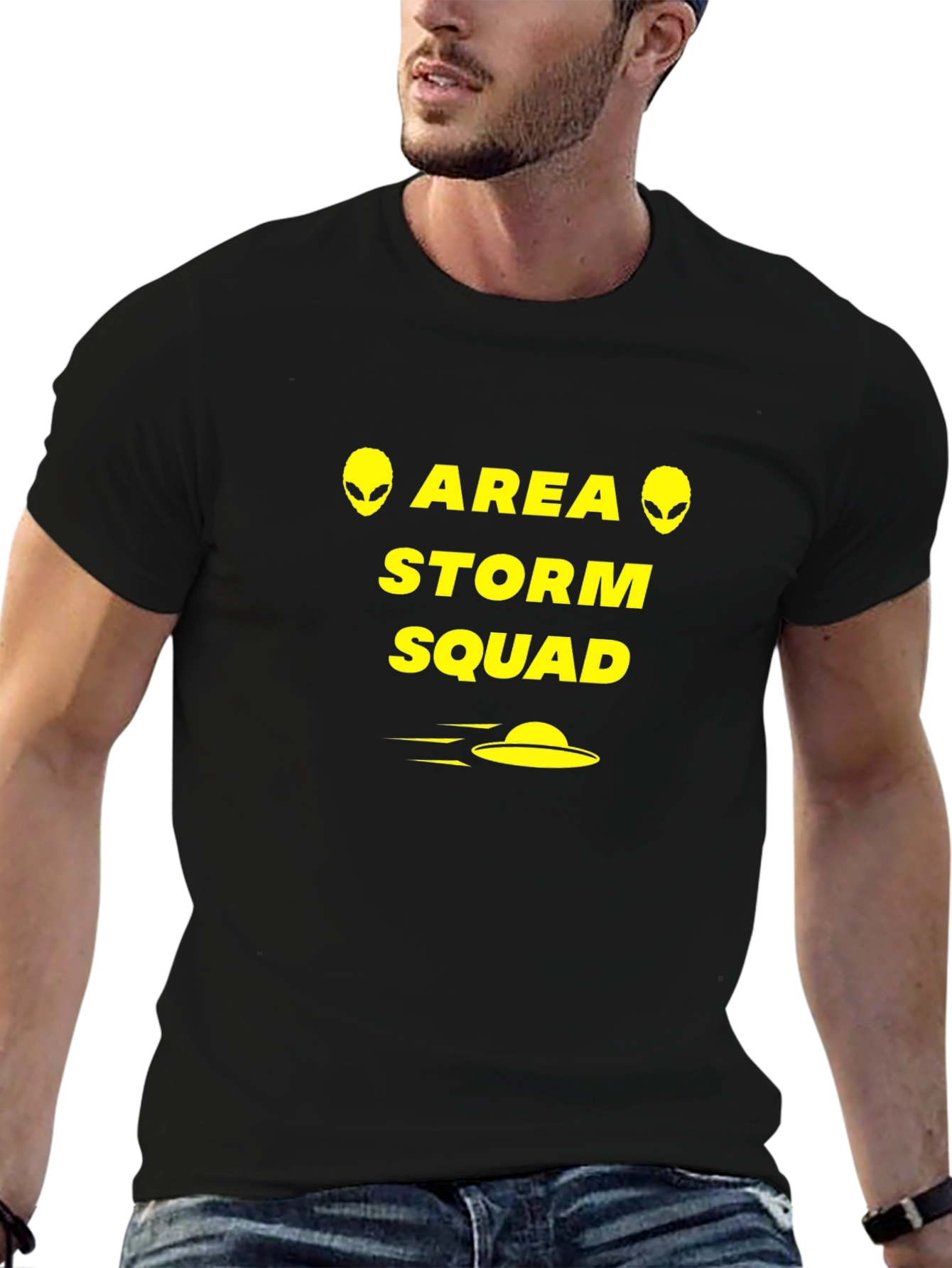 Area Storm Squad Alien UFO Graphic T-Shirt
