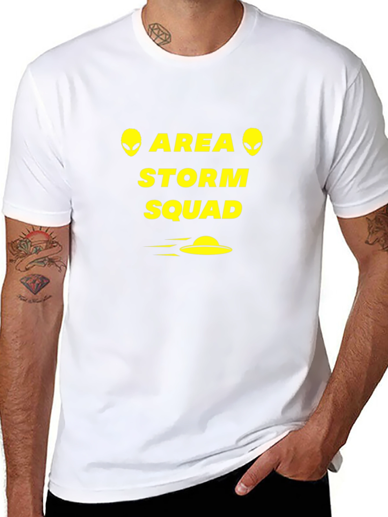 Area Storm Squad Alien UFO Graphic T-Shirt