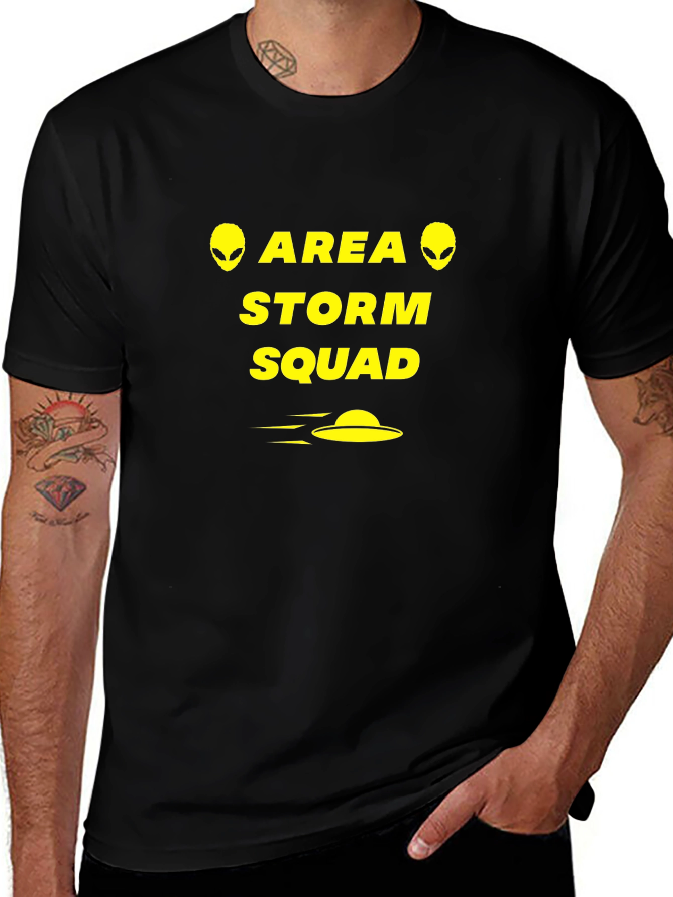 Area Storm Squad Alien UFO Graphic T-Shirt