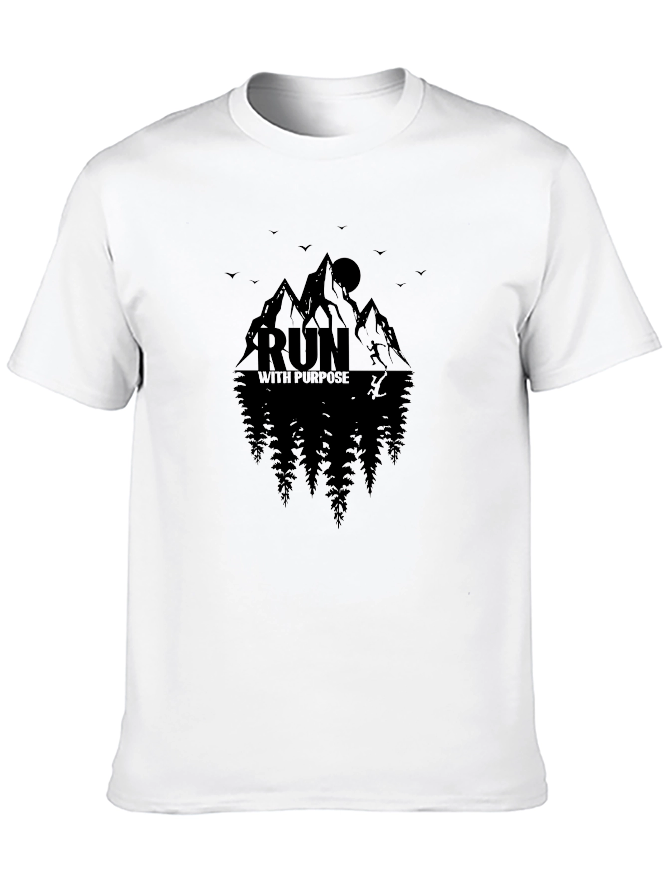 Run with Purpose Graphic T-Shirt - Mountain Design