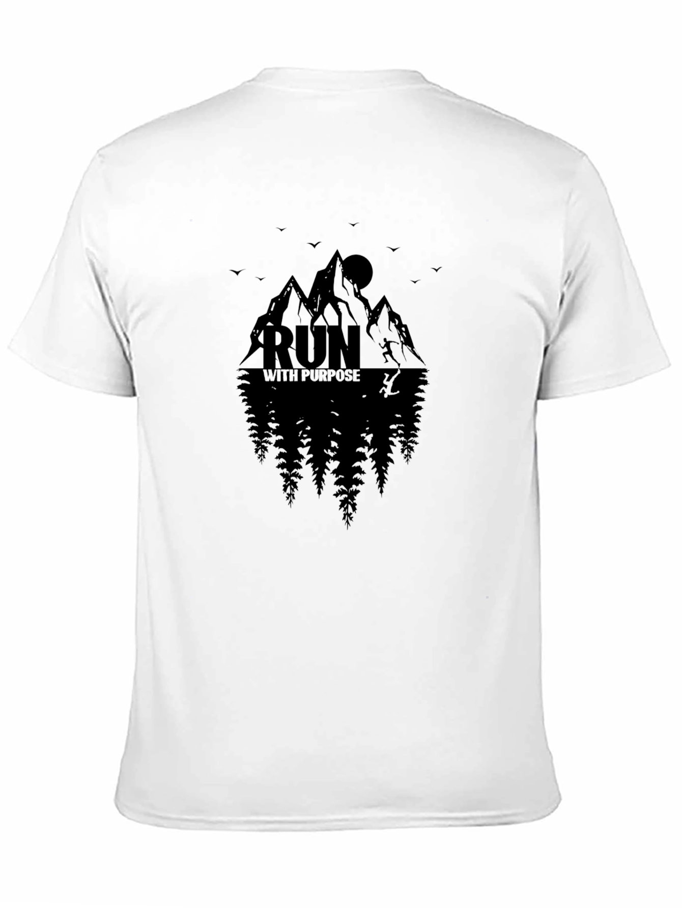 Run with Purpose Graphic T-Shirt - Mountain Design