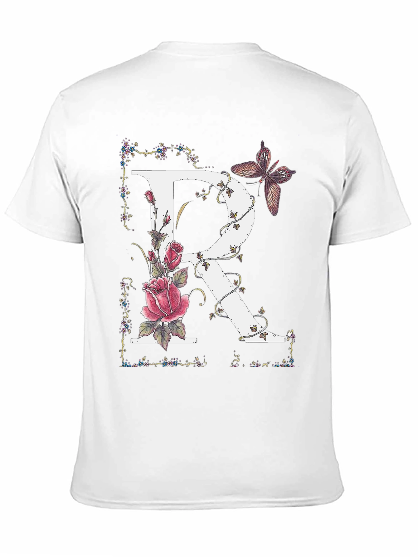 Floral Letter R Graphic Tee - Unisex