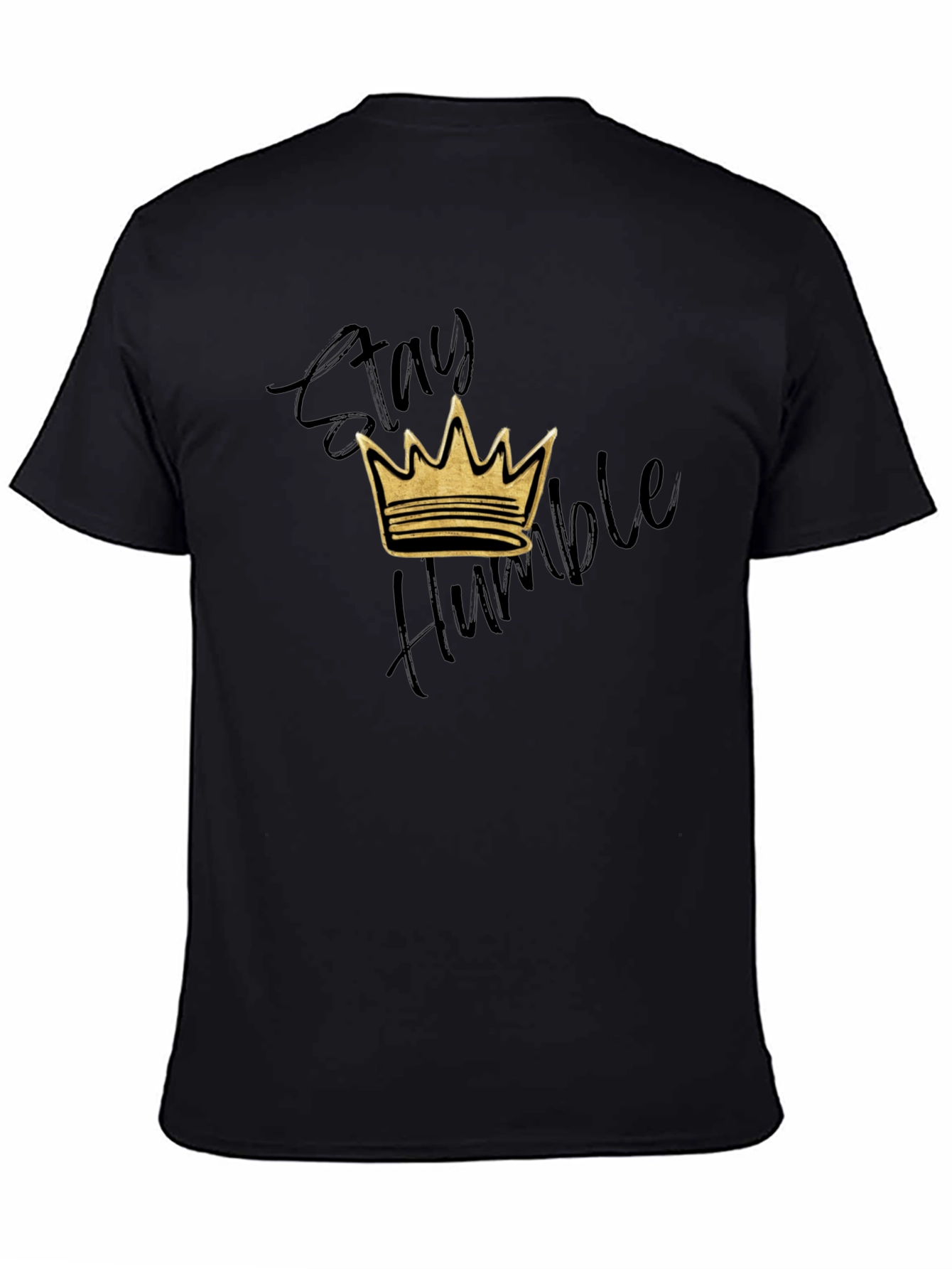 Stay Humble Crown Graphic T-Shirt - Black