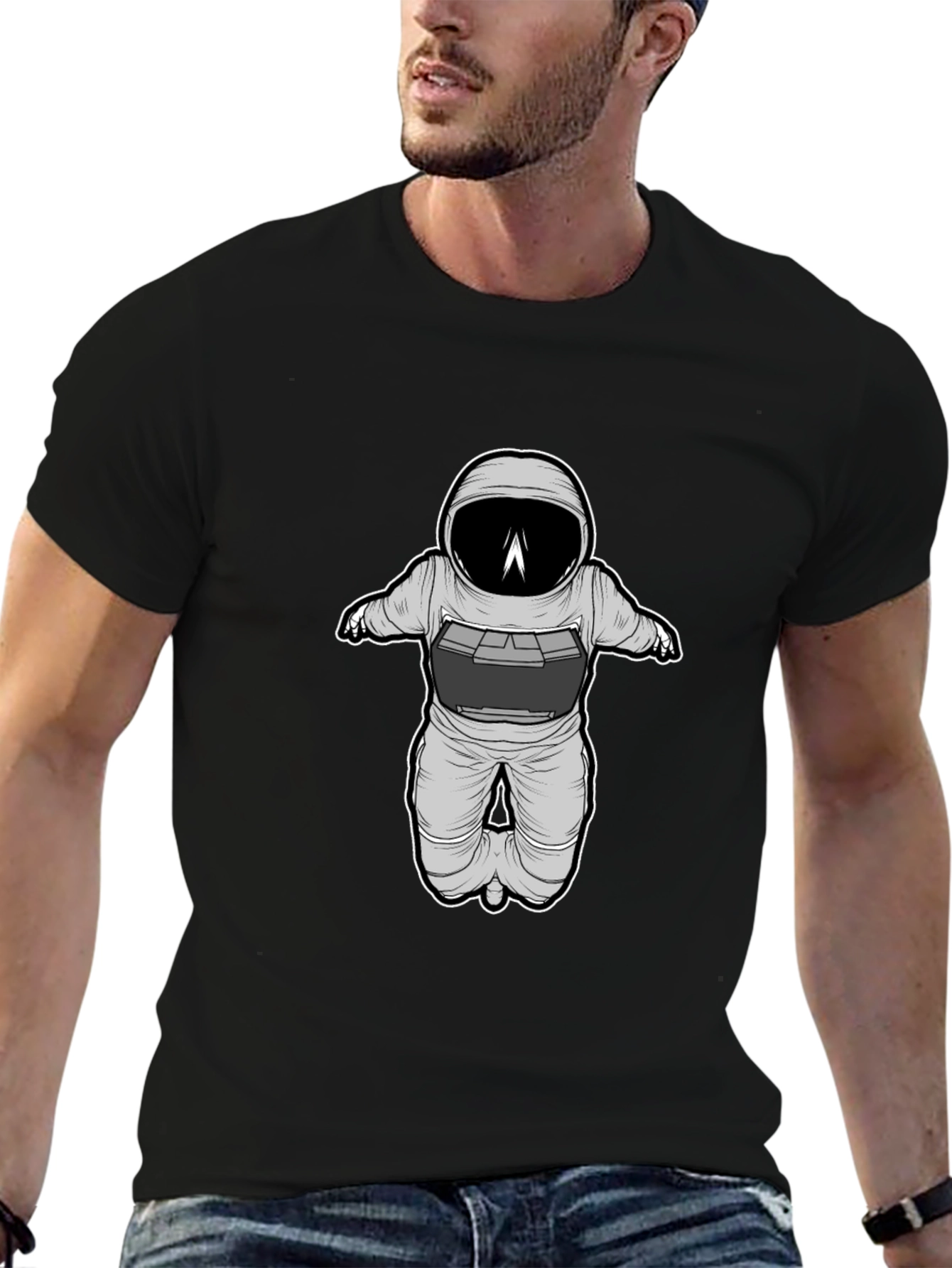Astronaut Graphic Black T-Shirt