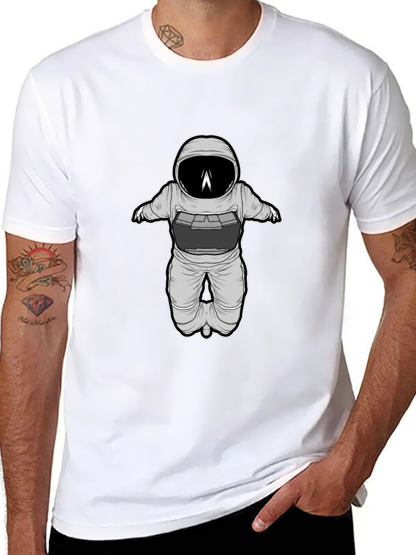 Astronaut Graphic Black T-Shirt