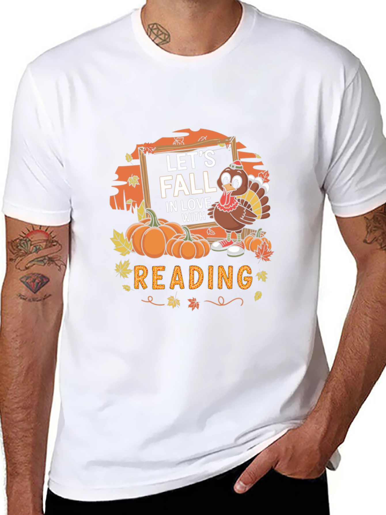Fall Reading Turkey Graphic Tee