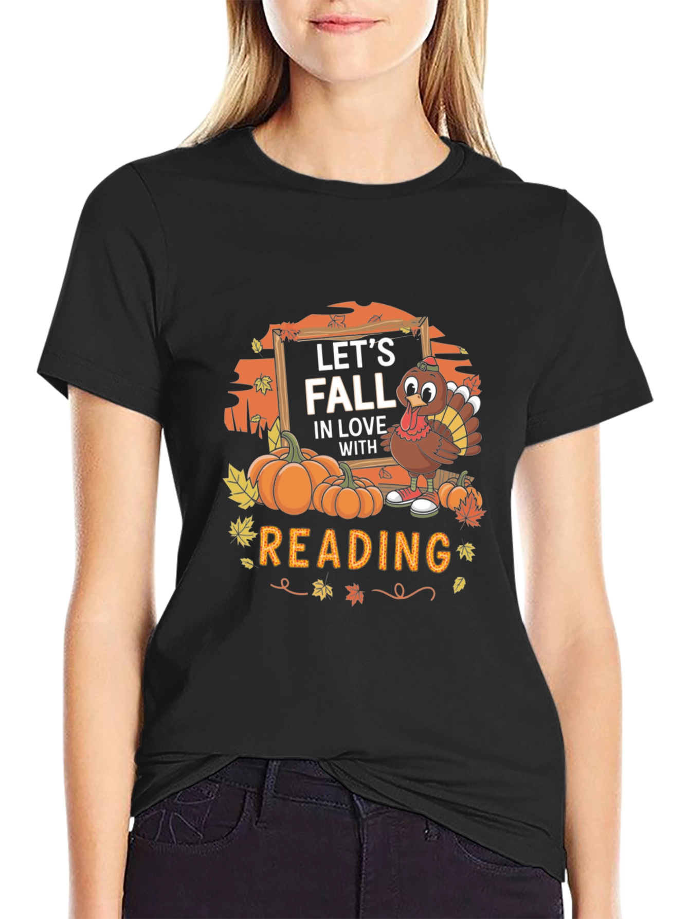 Fall Reading Turkey Graphic Tee