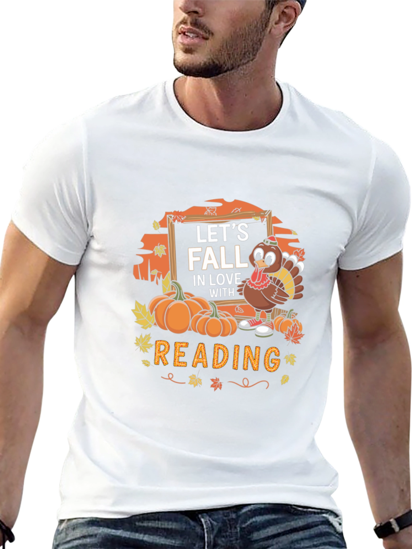 Fall Reading Turkey Graphic Tee