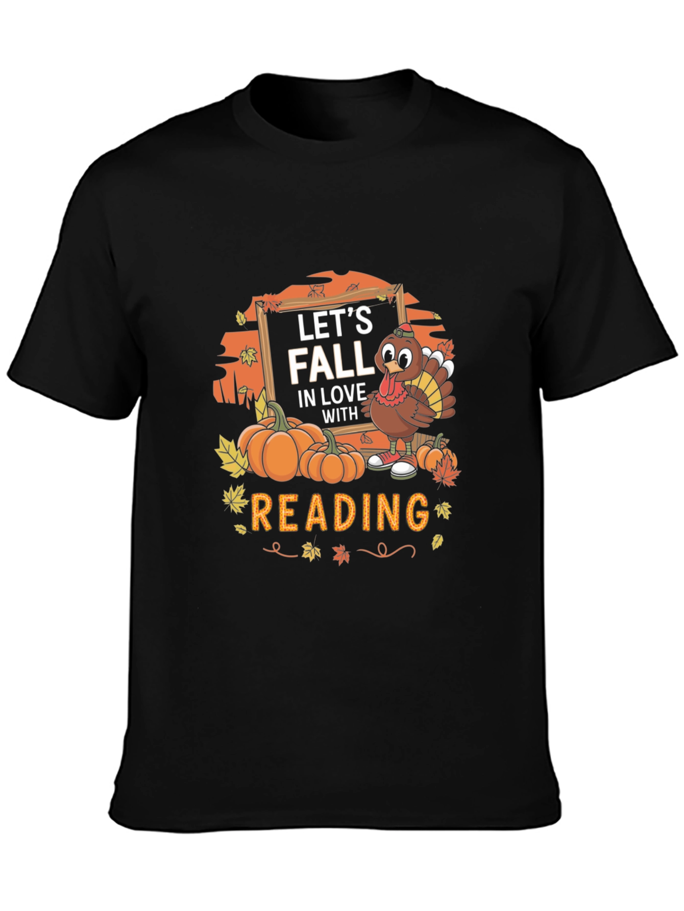 Fall Reading Turkey Graphic Tee