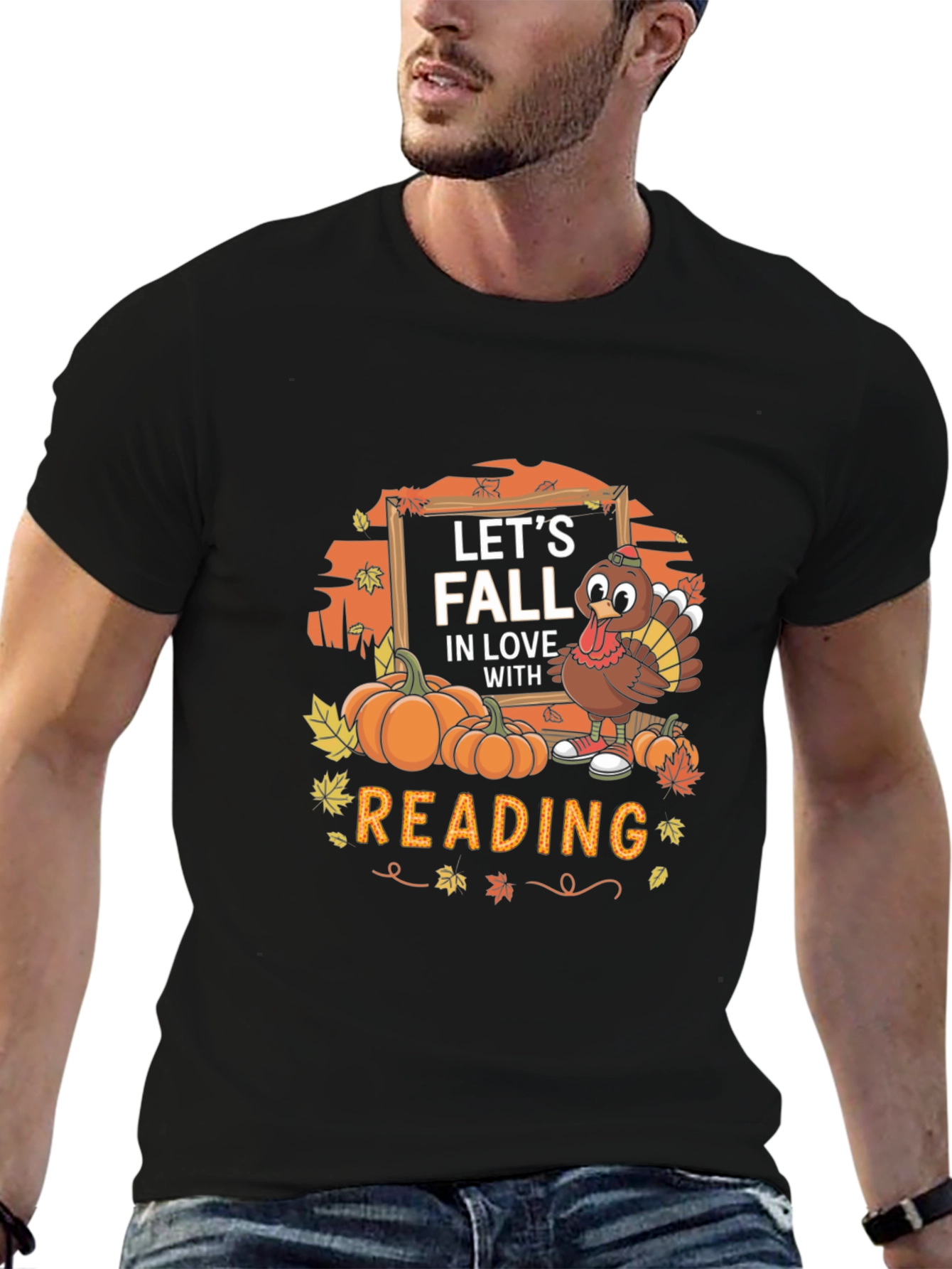 Fall Reading Turkey Graphic Tee