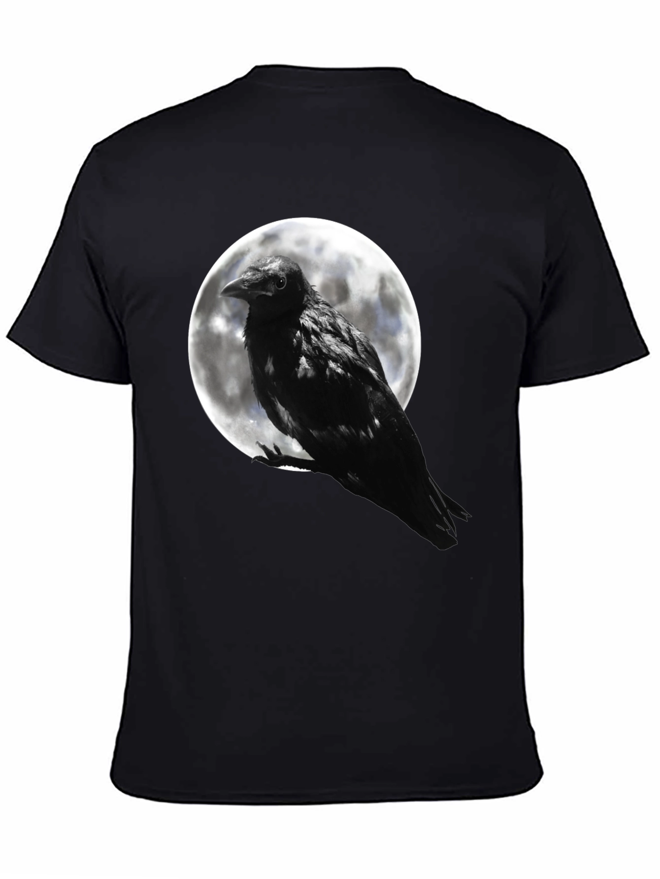 Raven Moon T-Shirt - Gothic Black Crow Tee