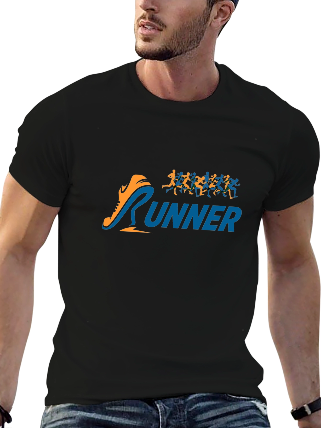 Runner Graphic Tee - Mens Black T-Shirt