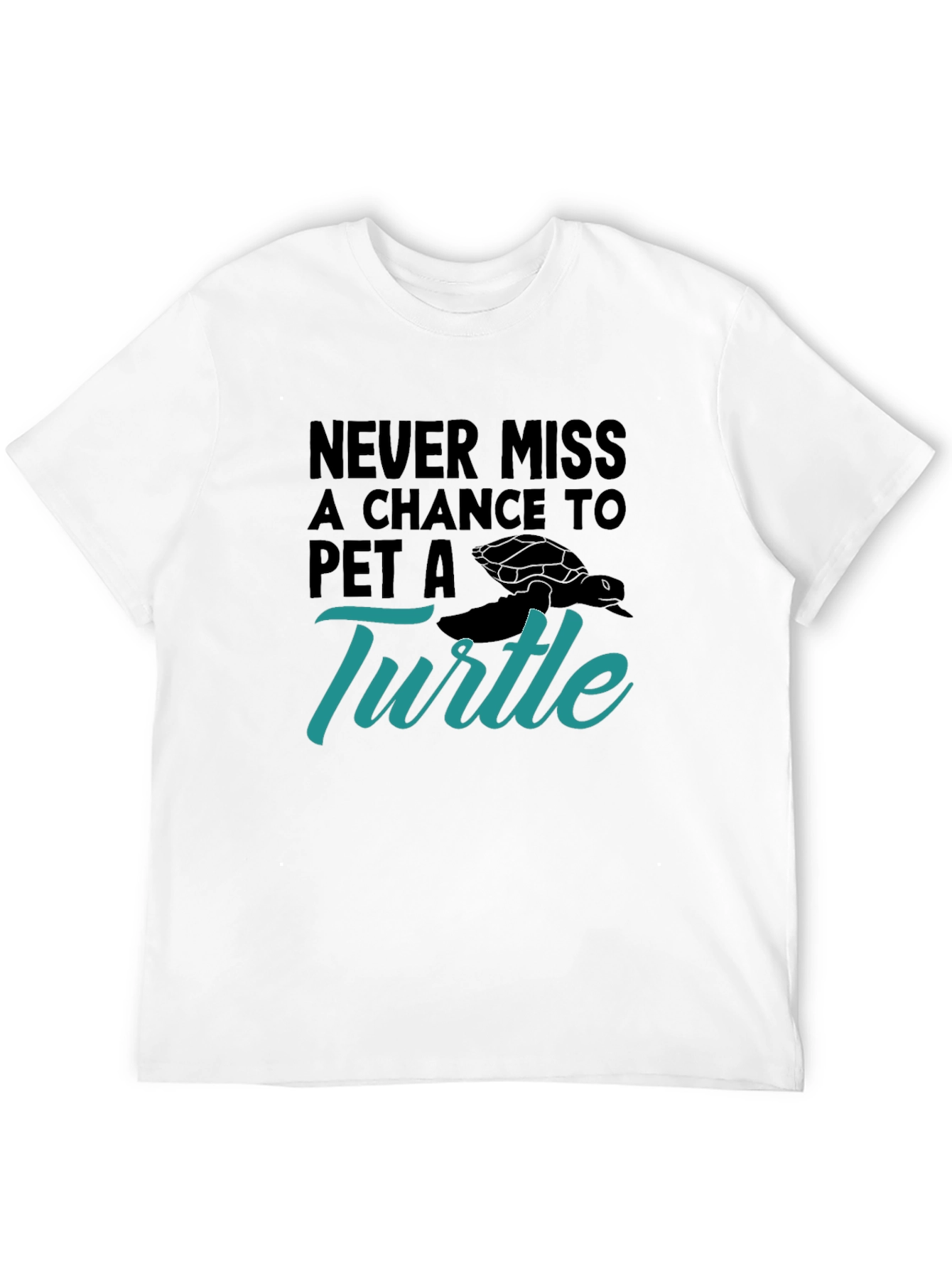 Pet A Turtle Graphic Tee - Black