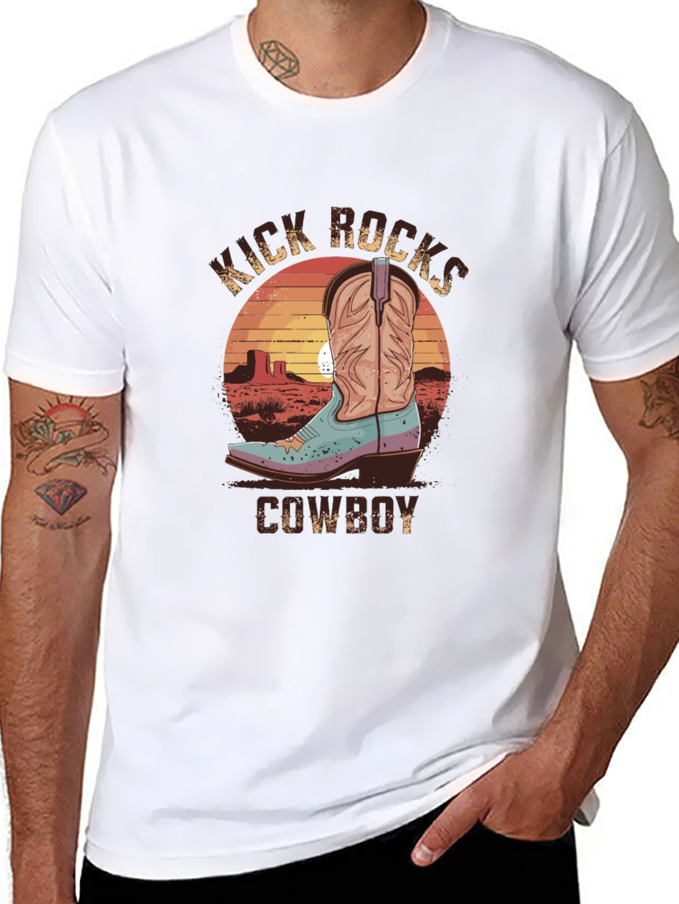 Kick Rocks Cowboy Graphic Tee