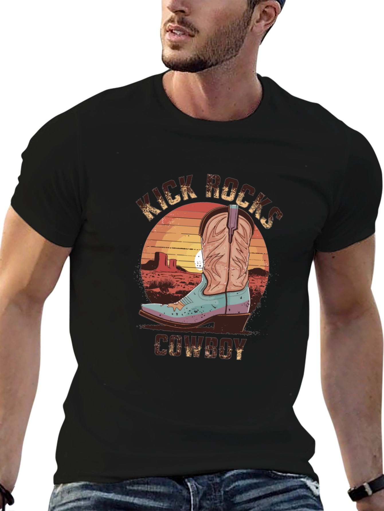 Kick Rocks Cowboy Graphic Tee