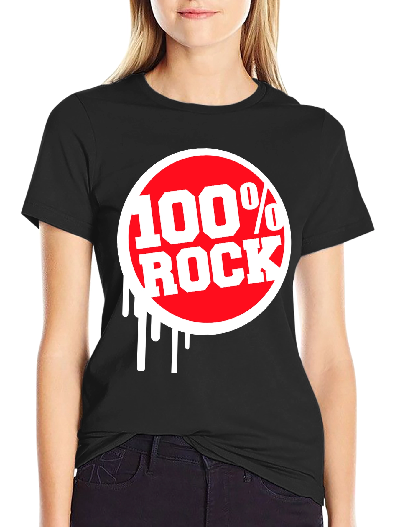 100% Rock Graphic Tee - Black